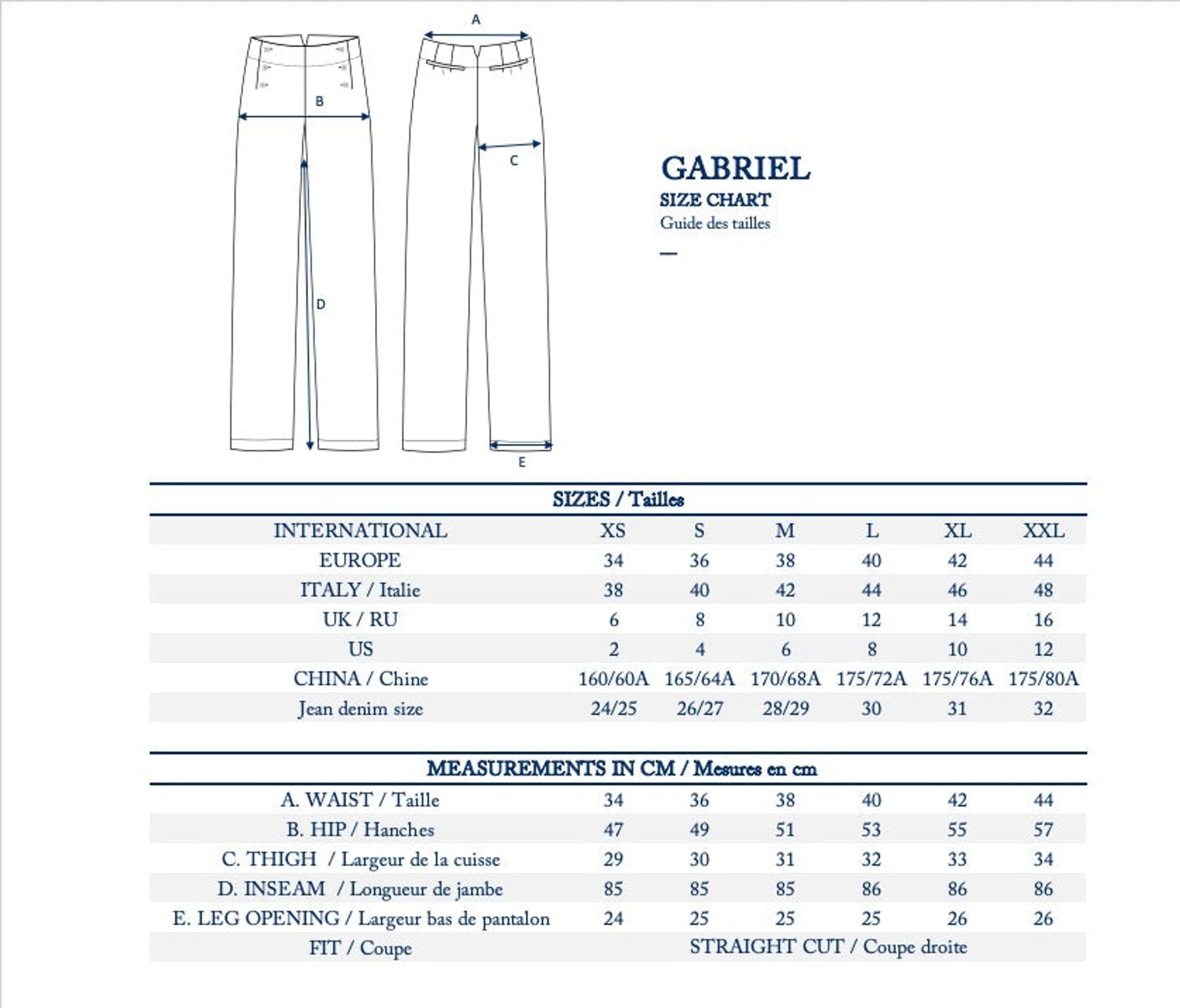 Gabriel blue trousers