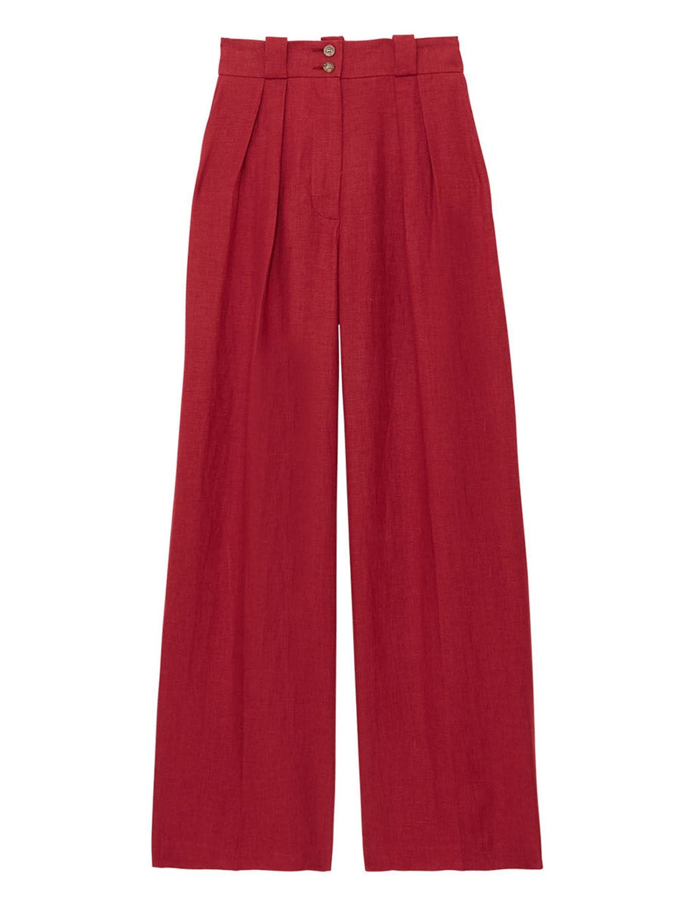Pantalone Marlène de lino frambuesa