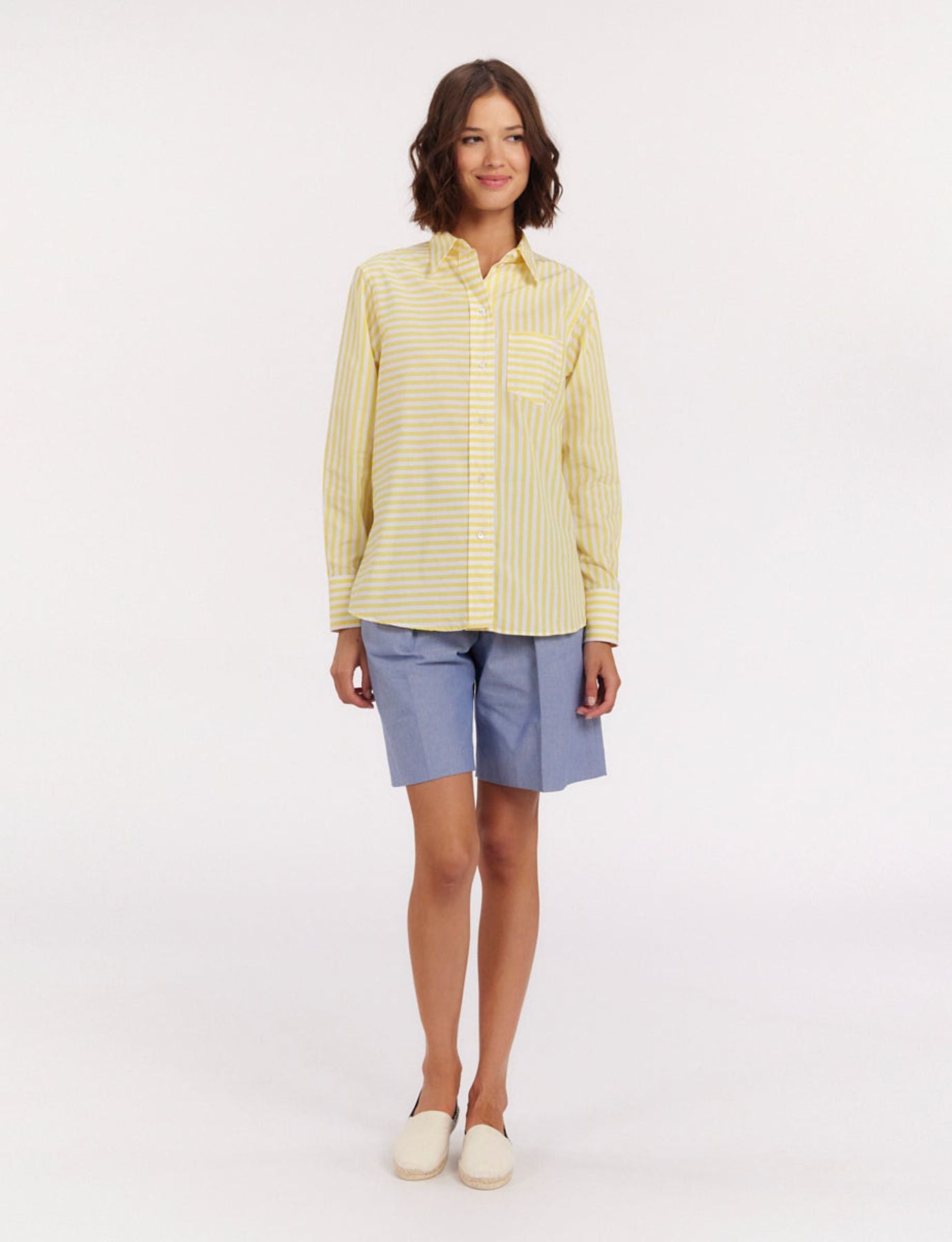 Camicia a righe gialle Maureen