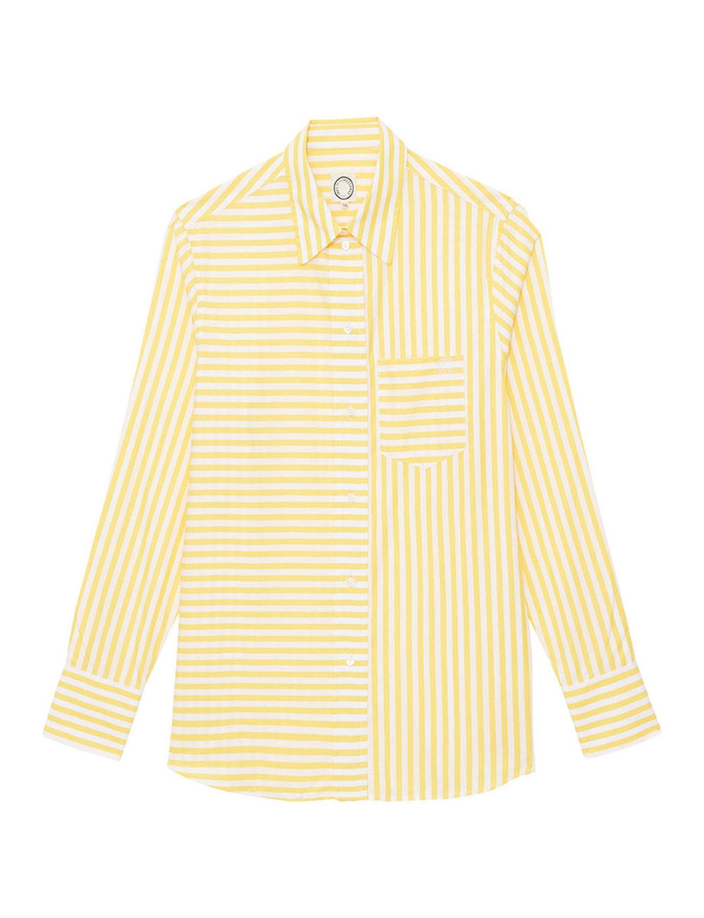 Camicia a righe gialle Maureen