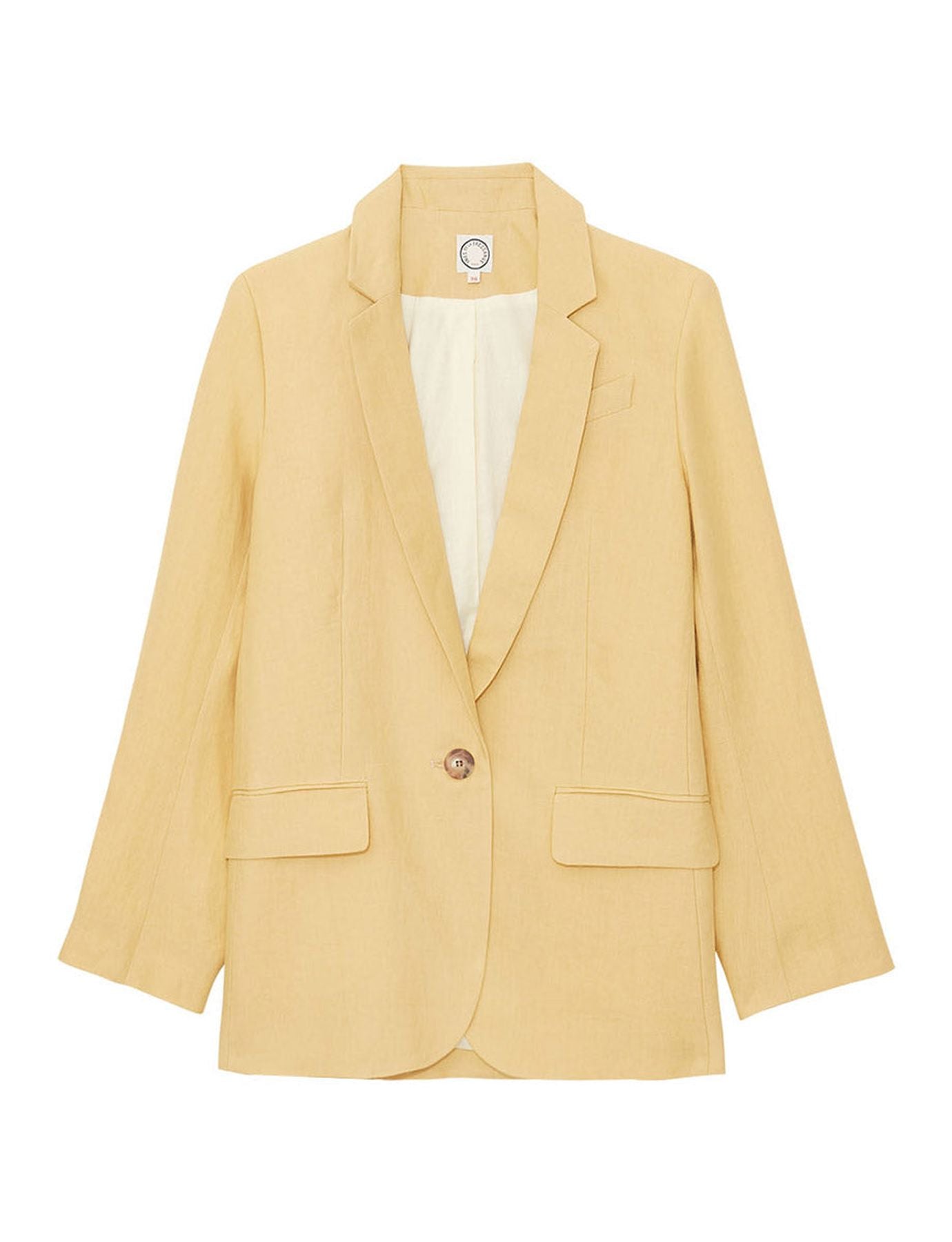 Camicia Bruna di lino amarillo