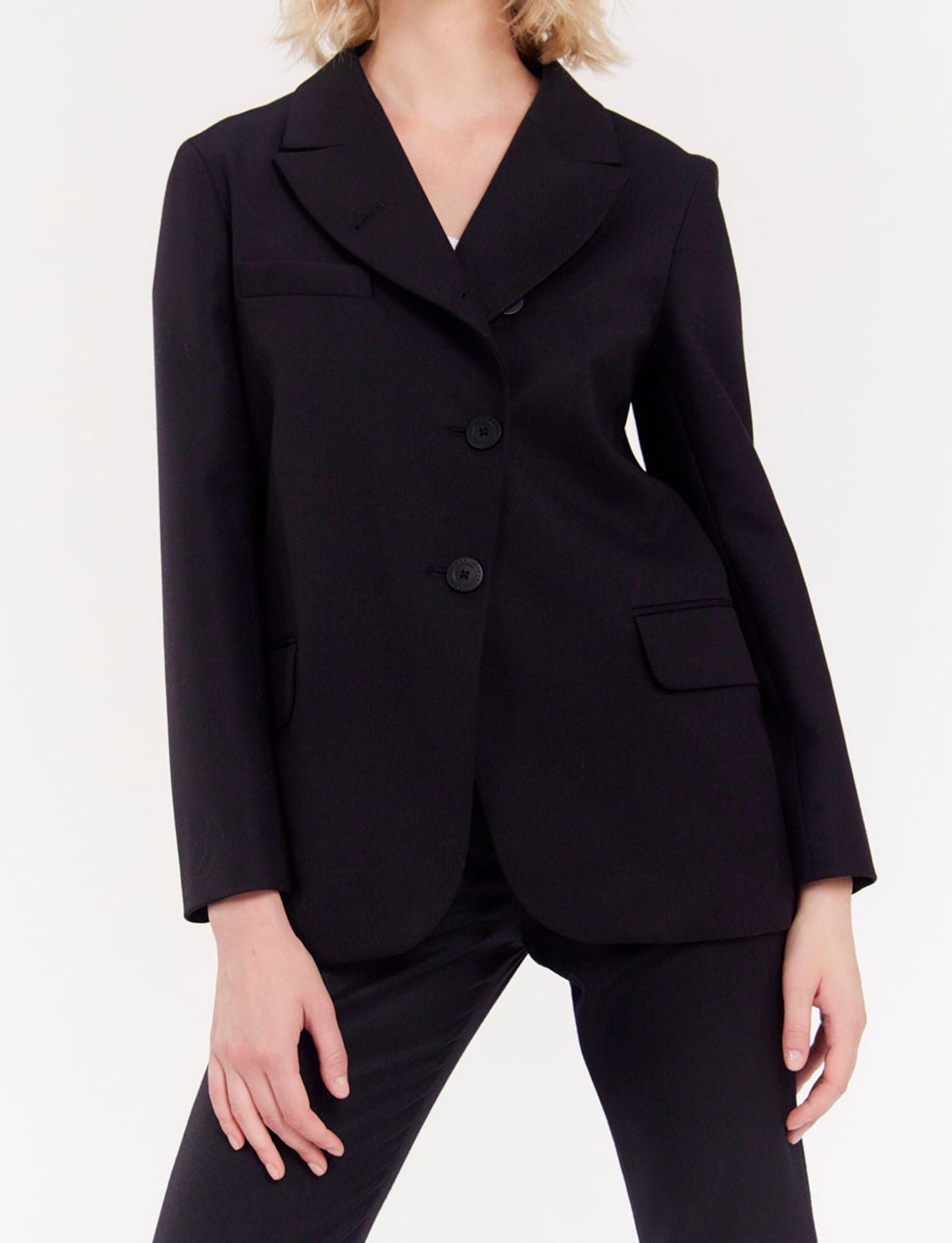 Giacca Yohan in lana blu notte