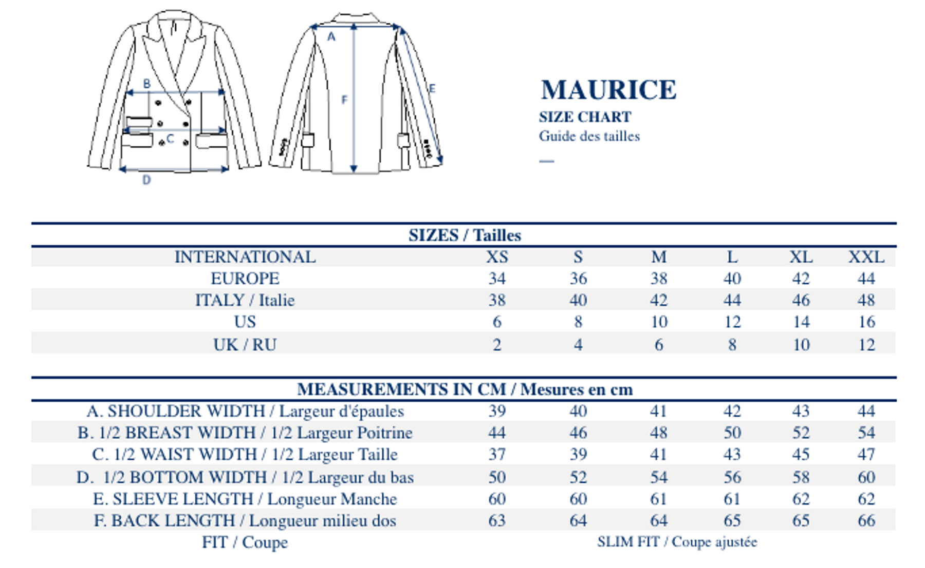 Chaqueta a cuadros azul y naranja Maurice