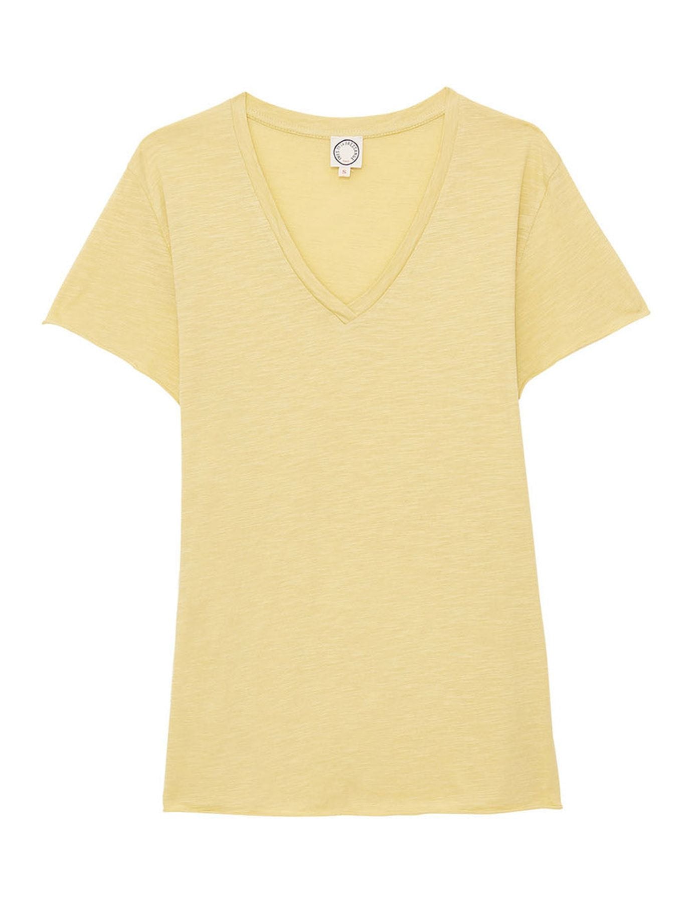 Maglietta Katalina con scollo a V, limone