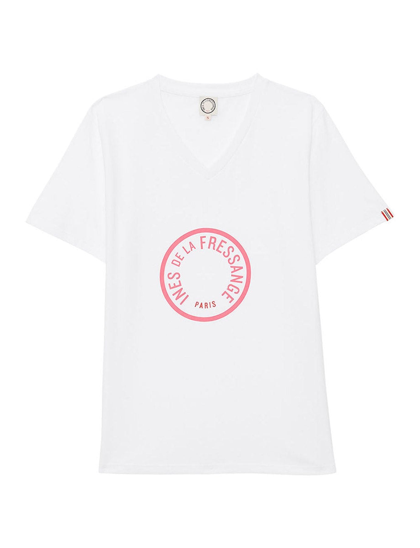 Maglietta Aurore rosa con scollo a V