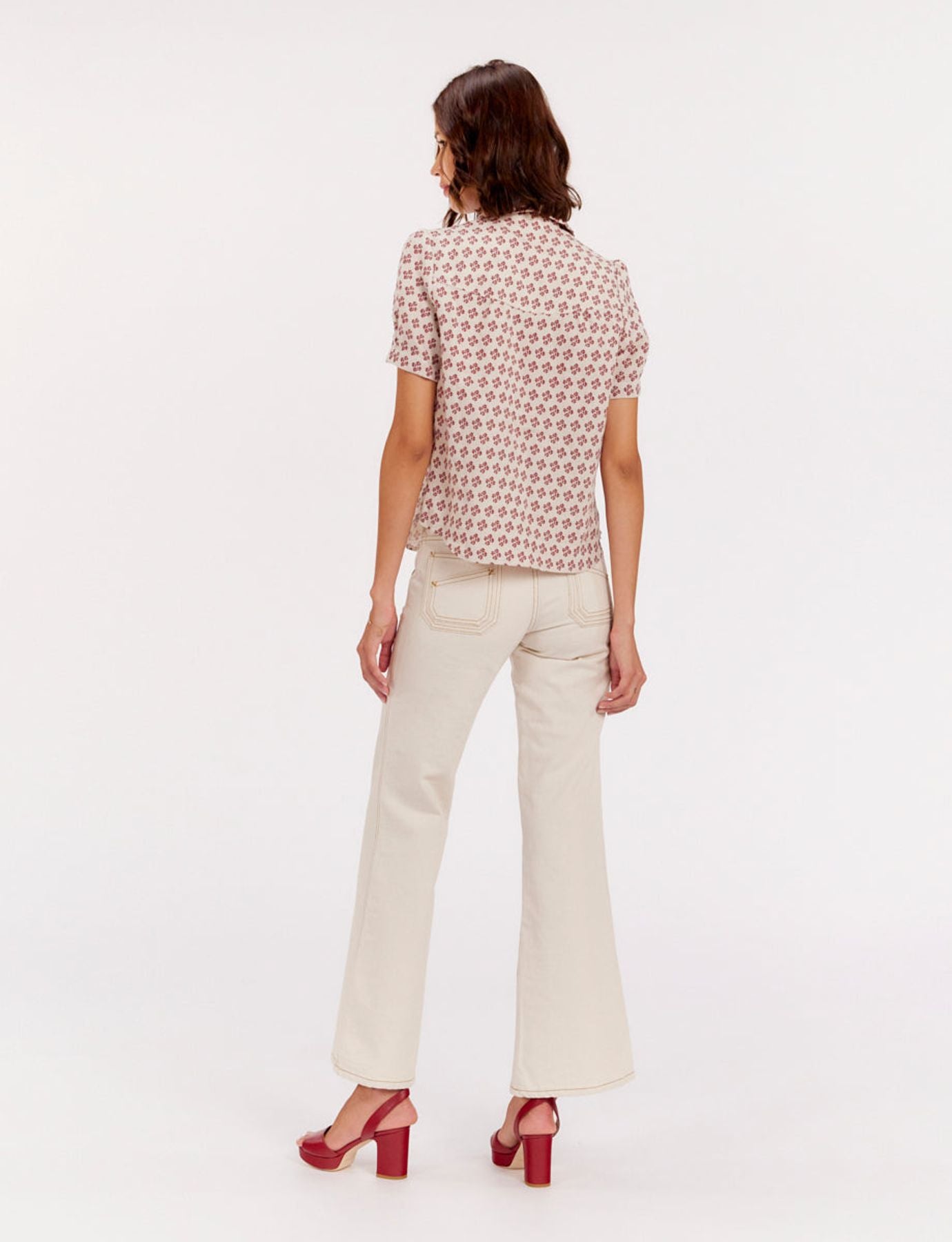 Blusa Constance de lino estampado