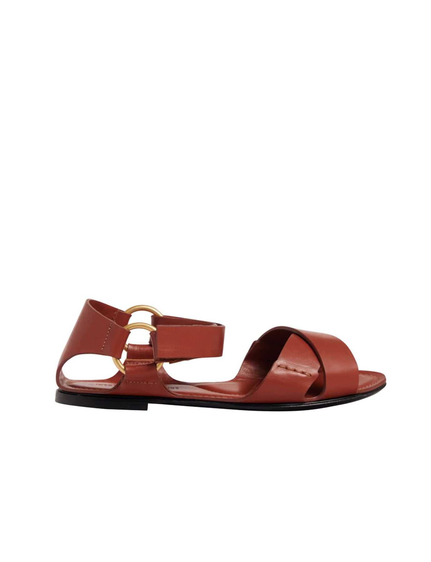 Sandalo piatto cognac