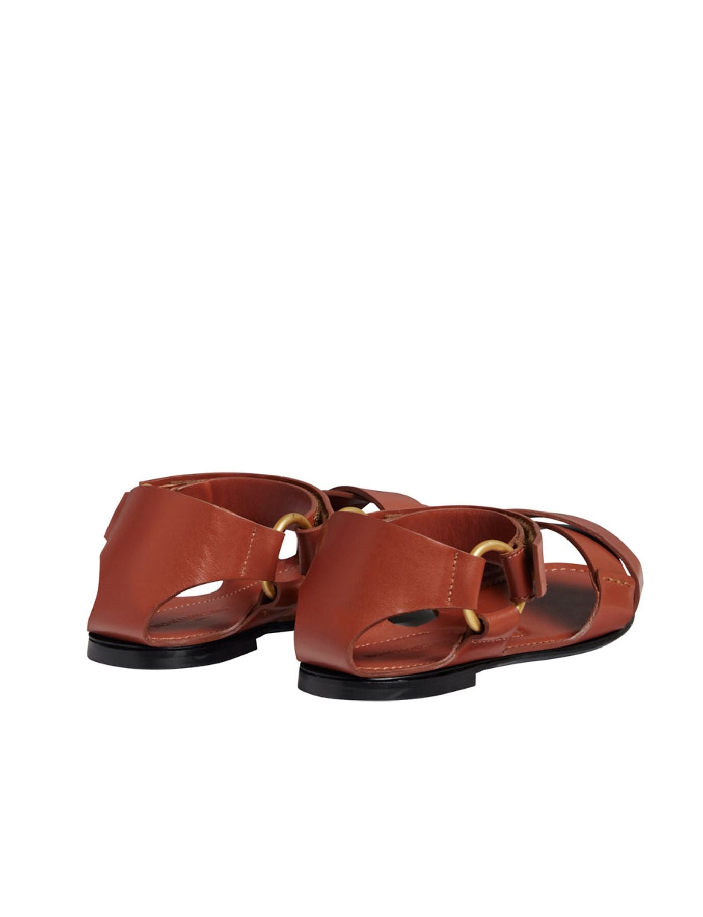 Sandalo piatto cognac