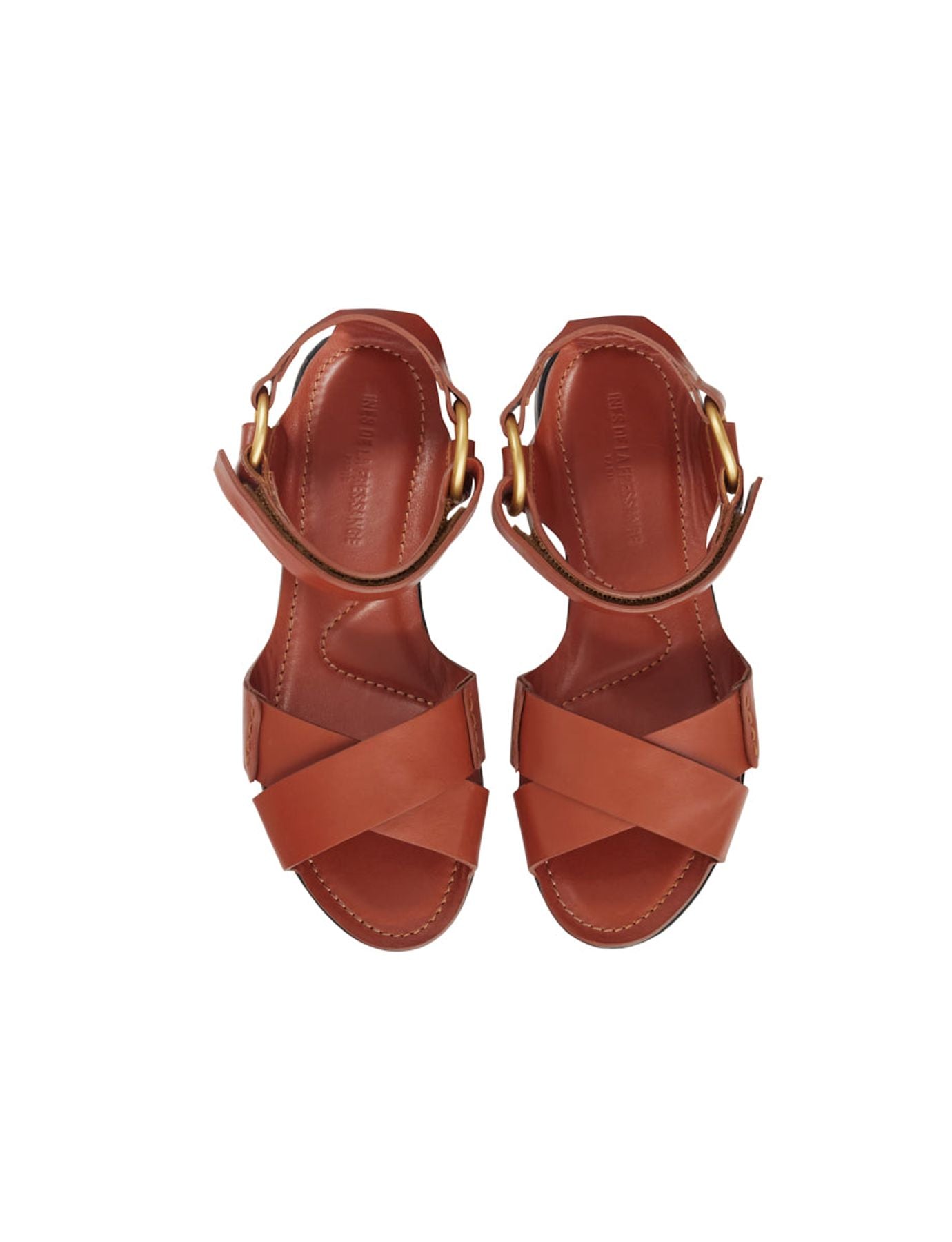 Sandalo piatto cognac