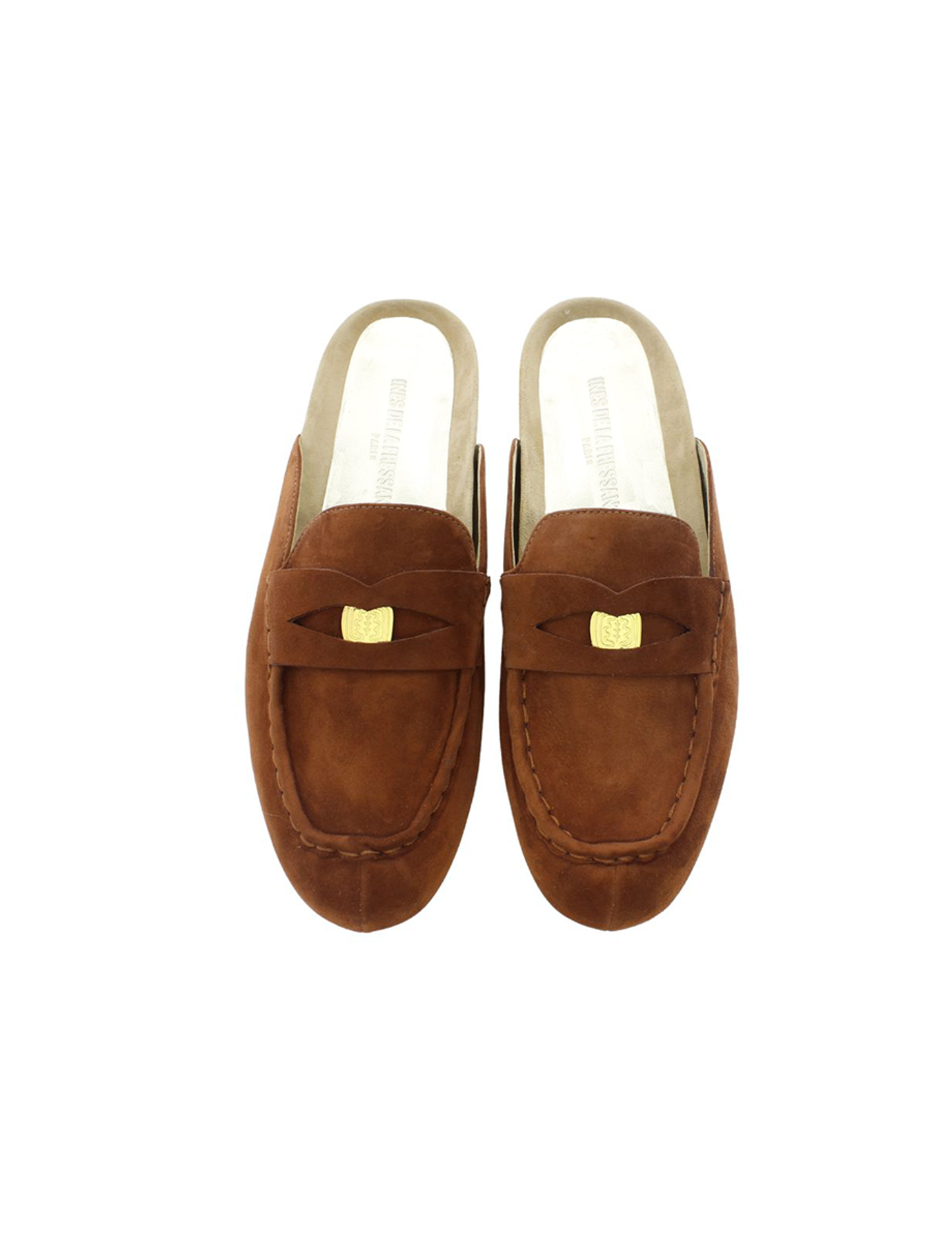 Mocassino mule Flavie in pelle cognac