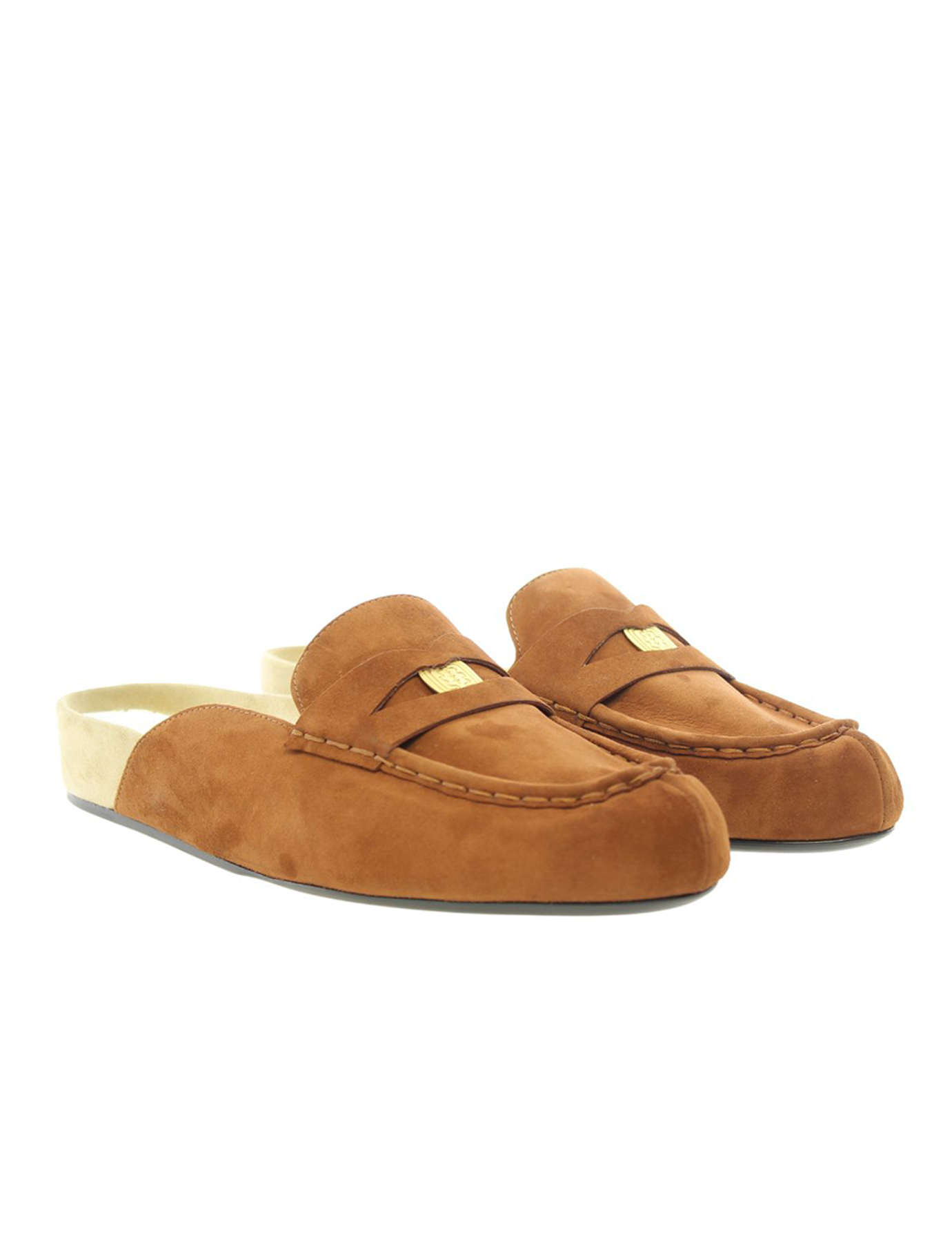 Mocassino mule Flavie in pelle cognac