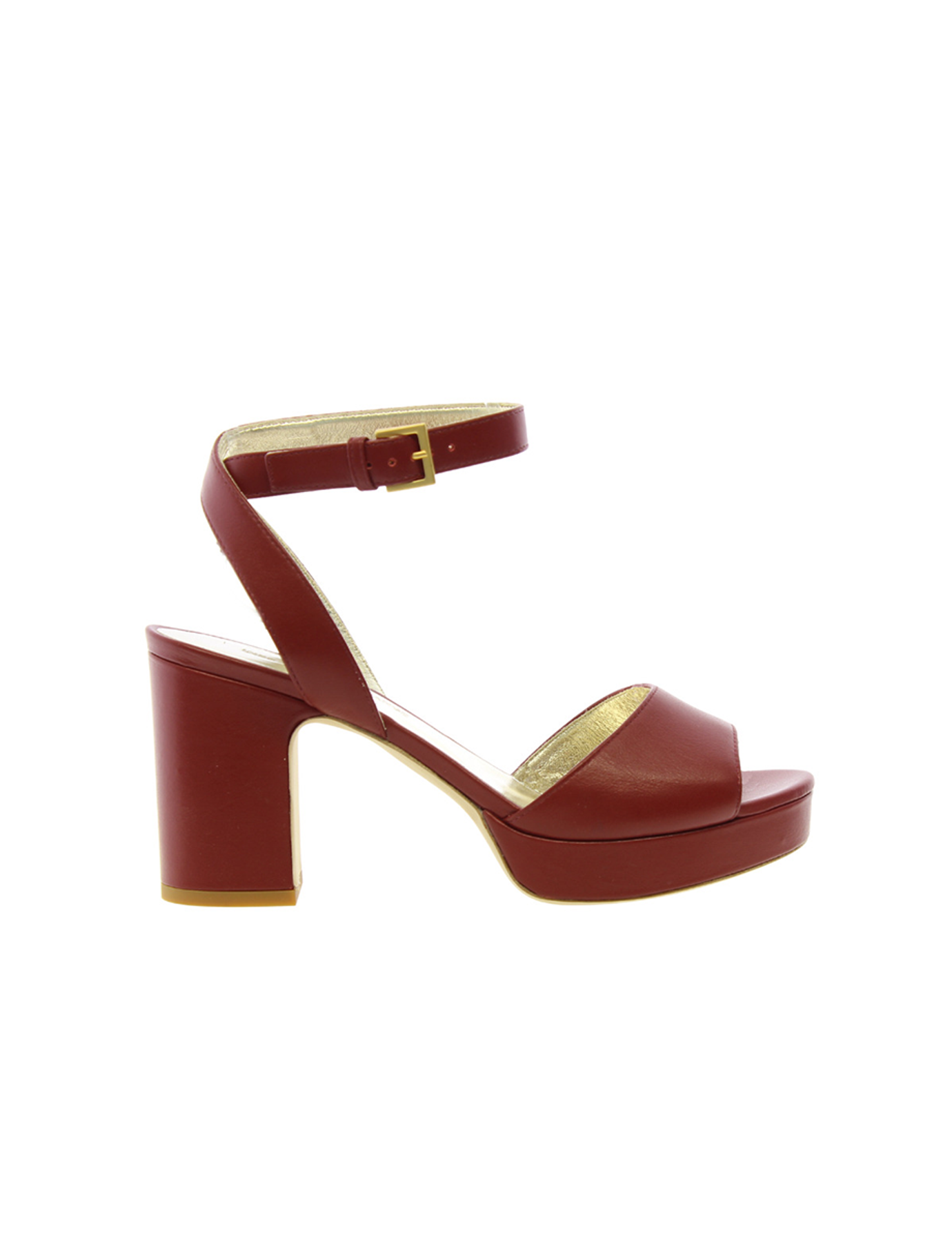 Sandali con plateau rosso cardinale