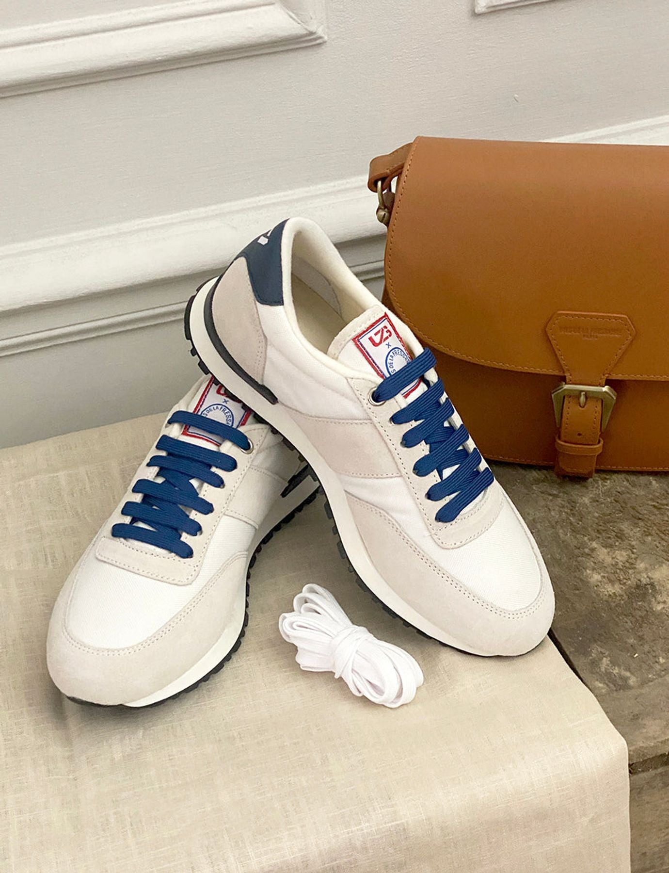 77" UZS x Ines de la Fressange Scarpe da ginnastica unisex bianco/beige/blu