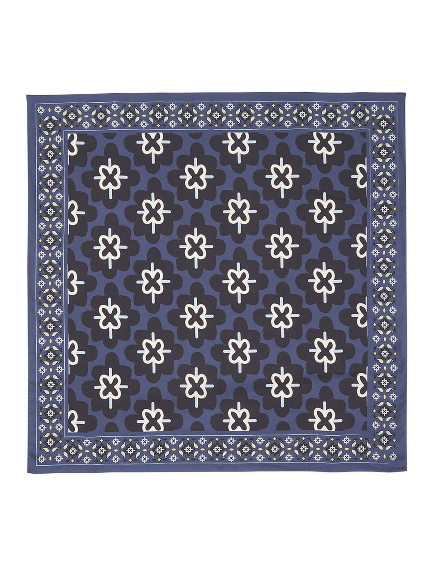 Penna Lewis di seda stampata blu