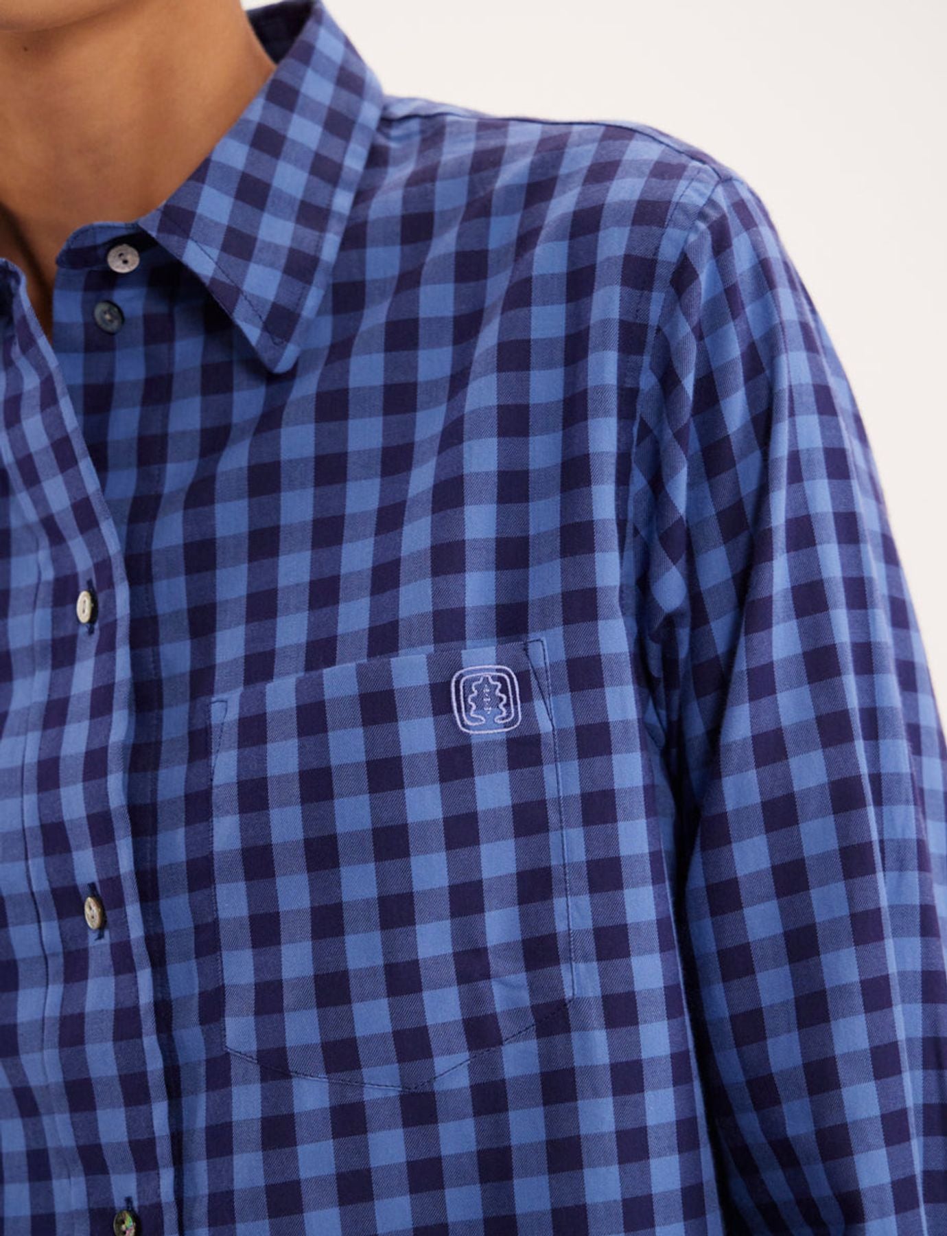 Camisa di colore blu Martin