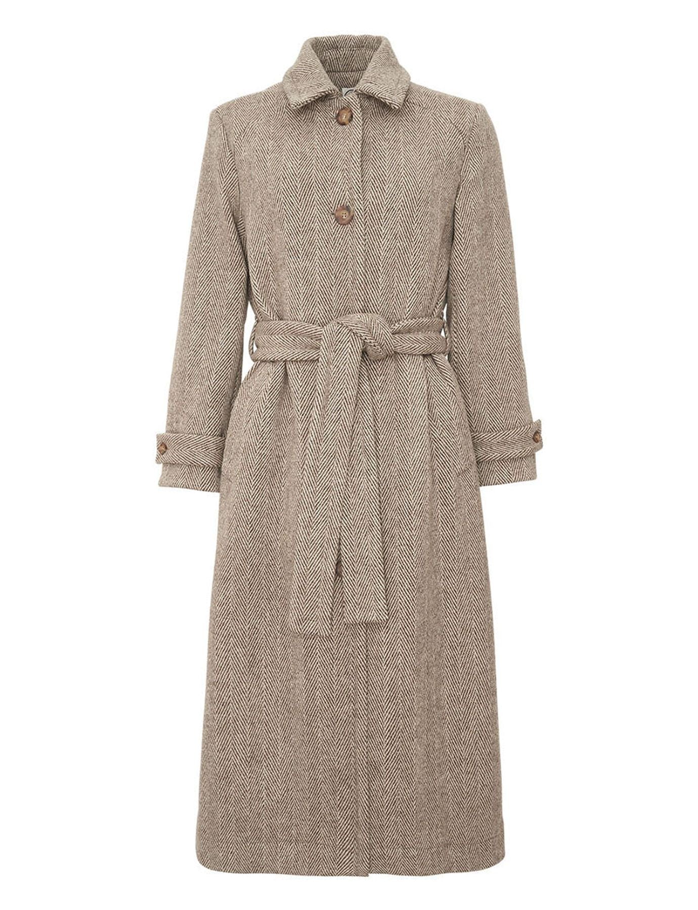 Cappotto Esmé marrone ed ecru