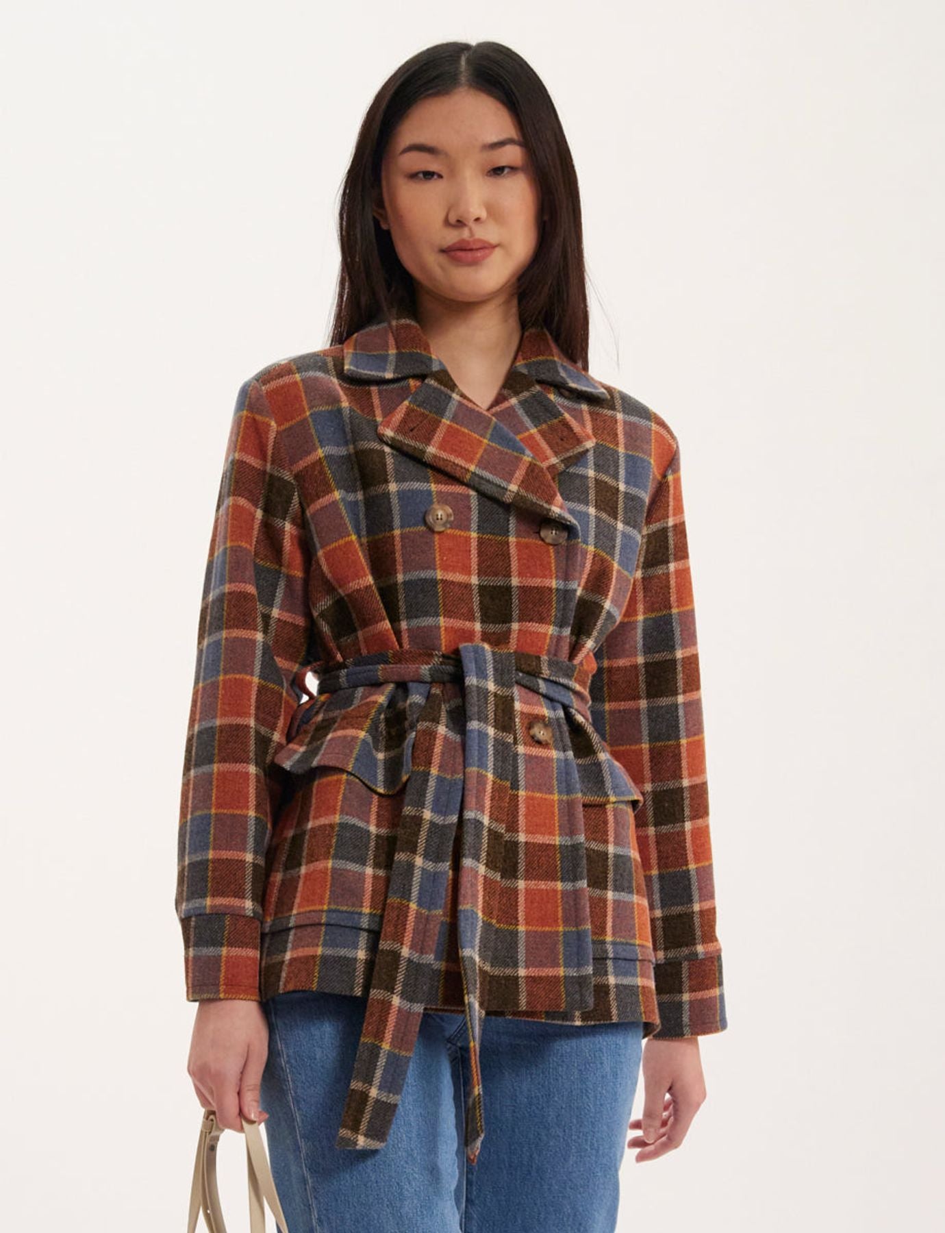 Cappotto a quadri multicolore Romaric