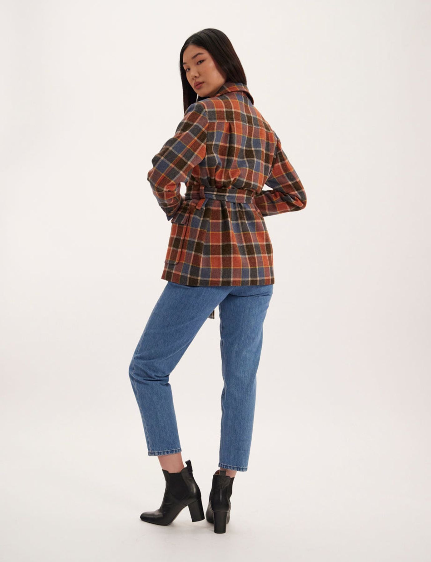 Cappotto a quadri multicolore Romaric