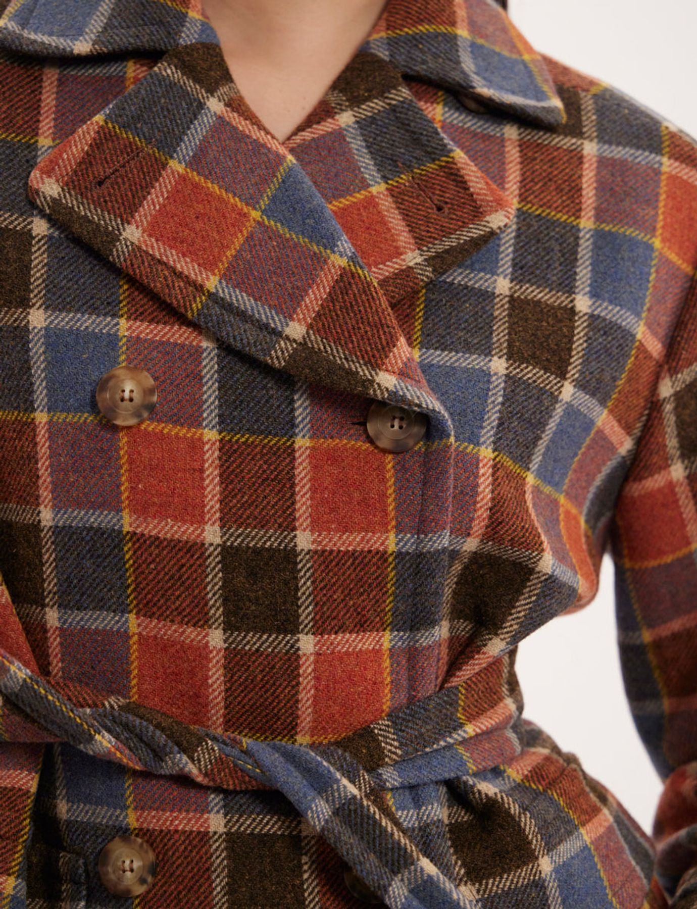 Cappotto a quadri multicolore Romaric