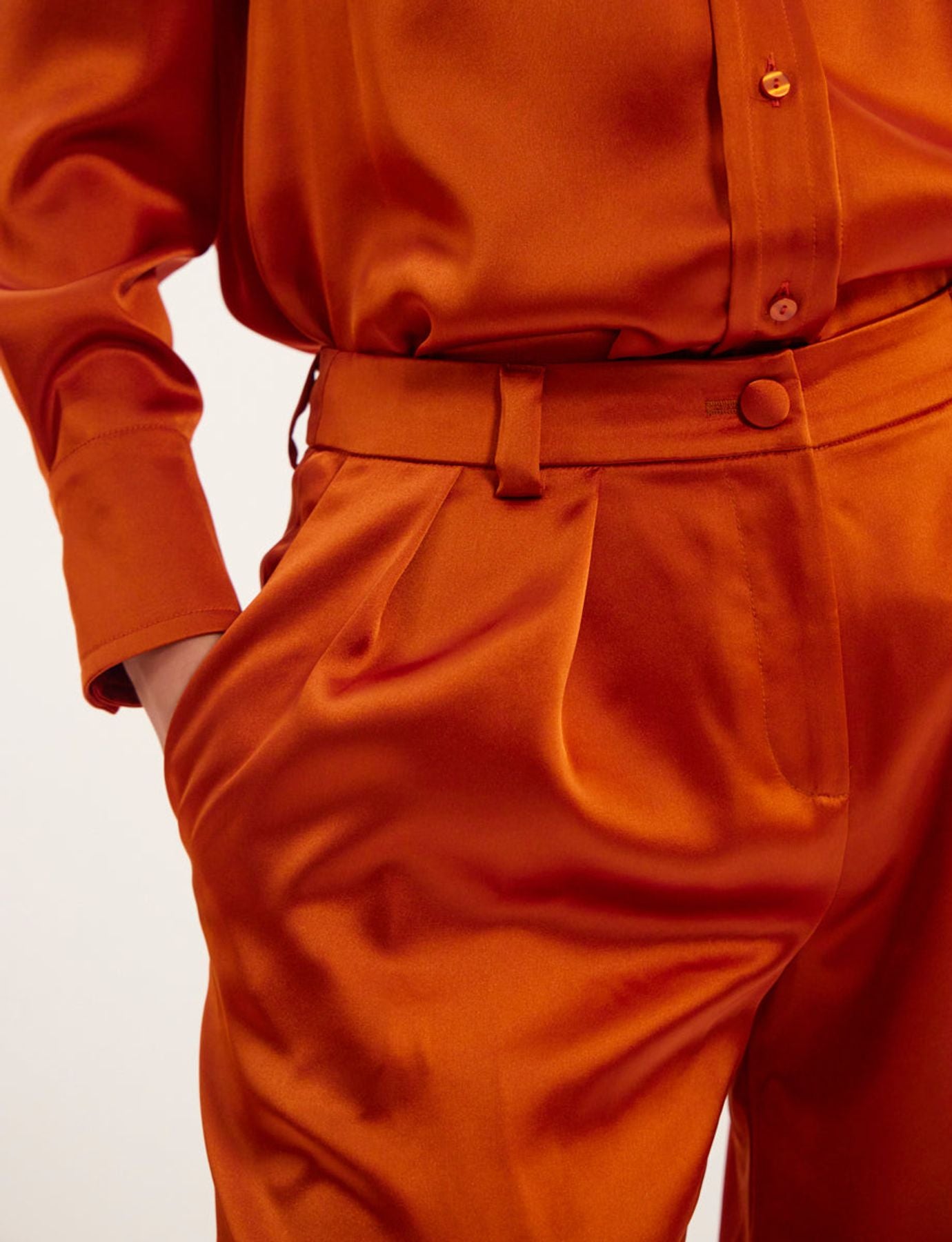 Pantaloni Luciano arancione bruciato