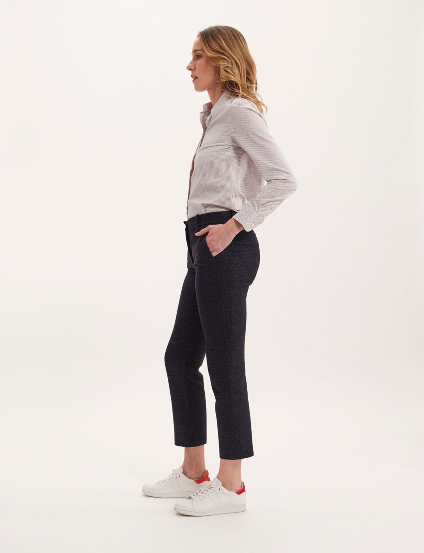 Pantaloni Audrey neri e blu