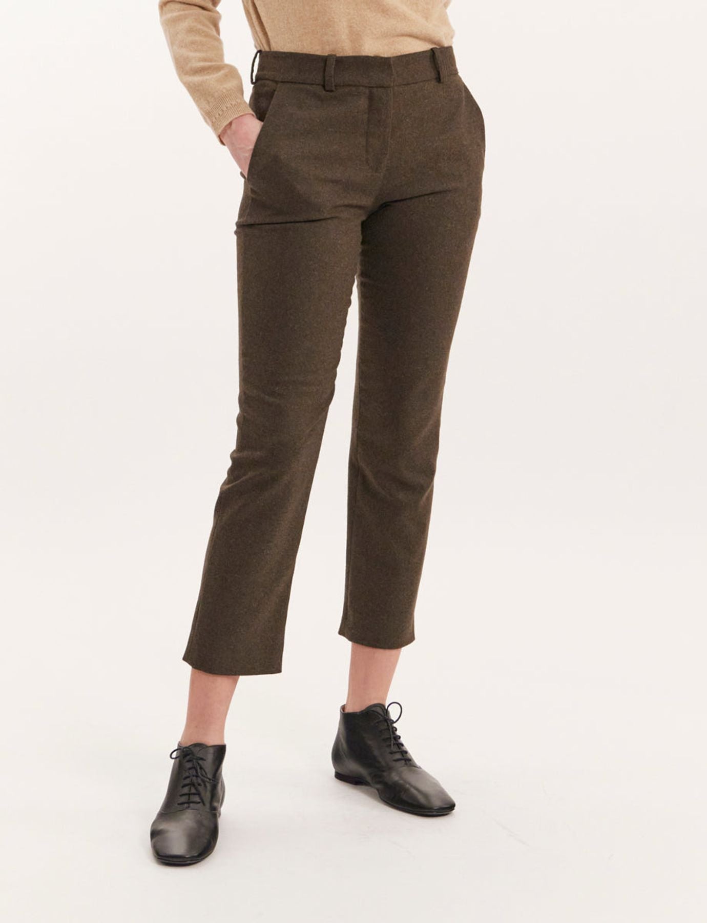 Pantaloni Audrey caqui