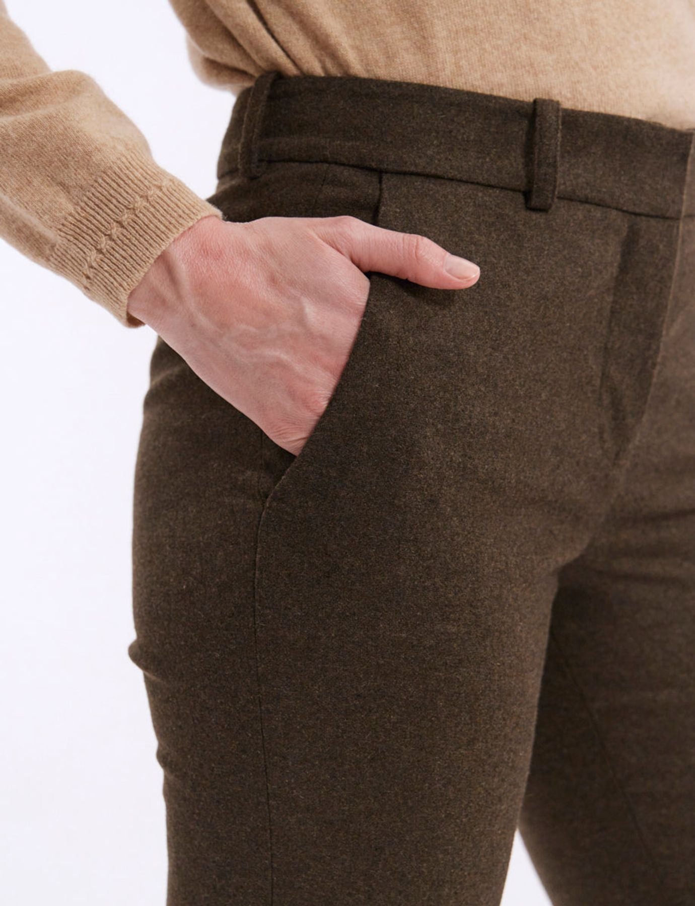 Pantaloni Audrey caqui