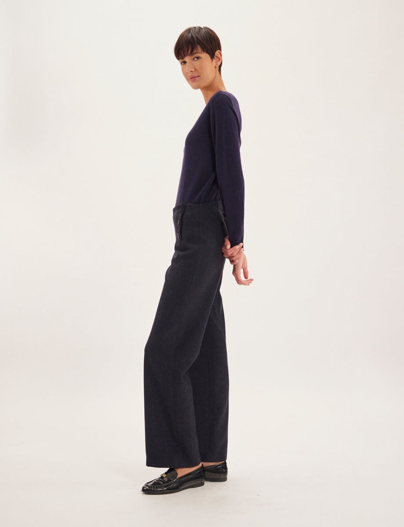 Pantaloni Gabriel blu e neri