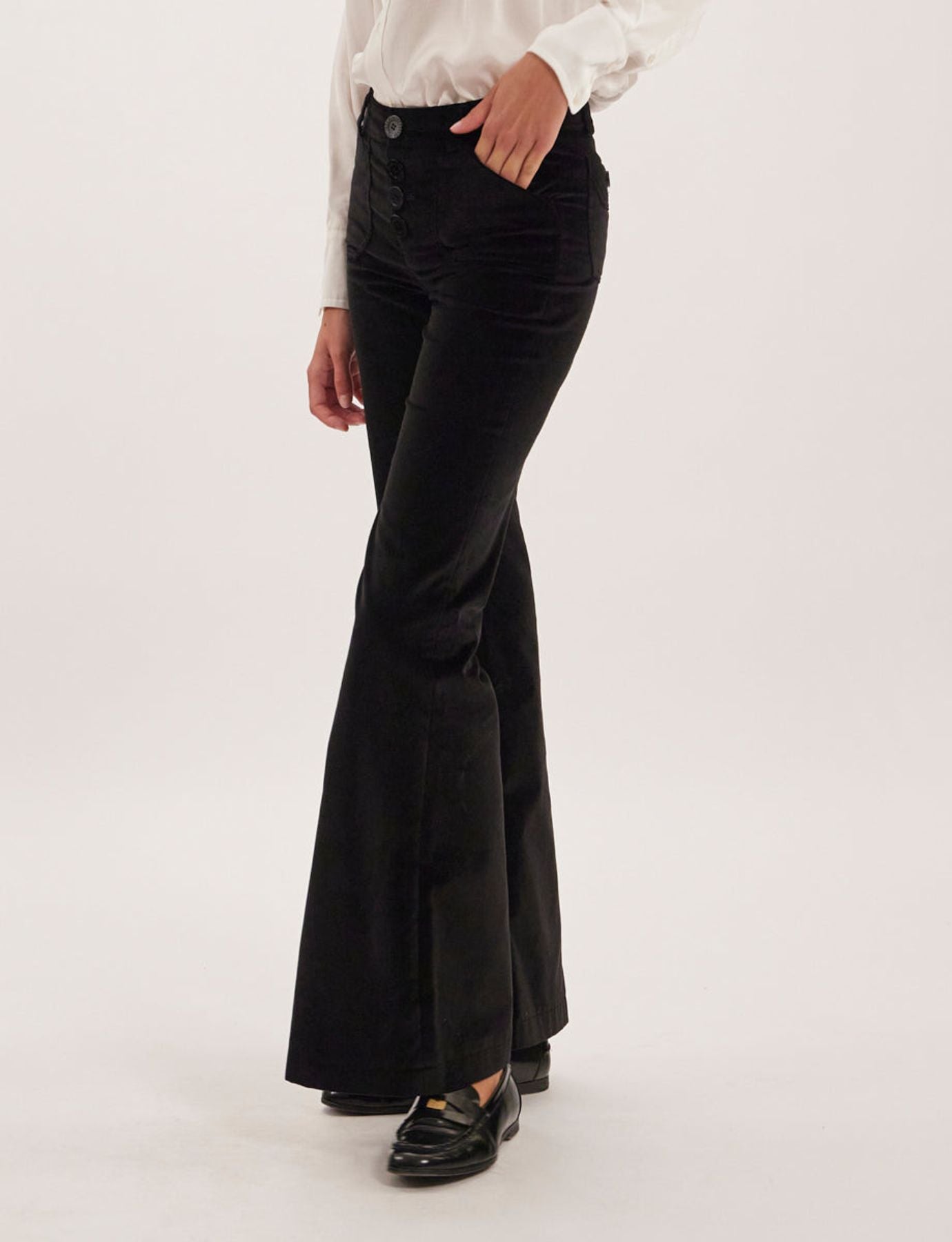 Pantaloni Charlotte in cotone nero