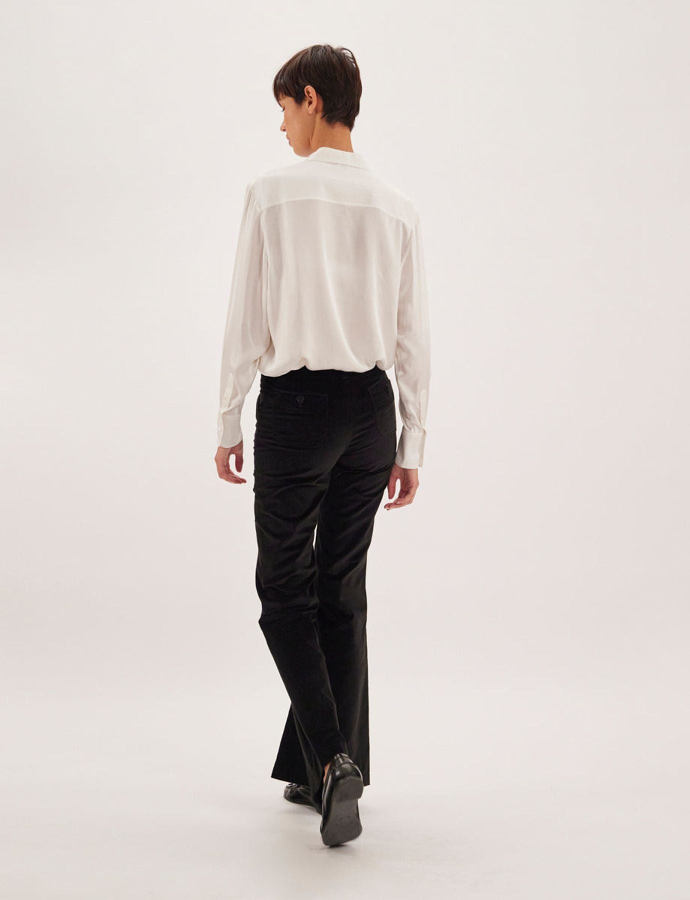 Pantaloni Charlotte in cotone nero