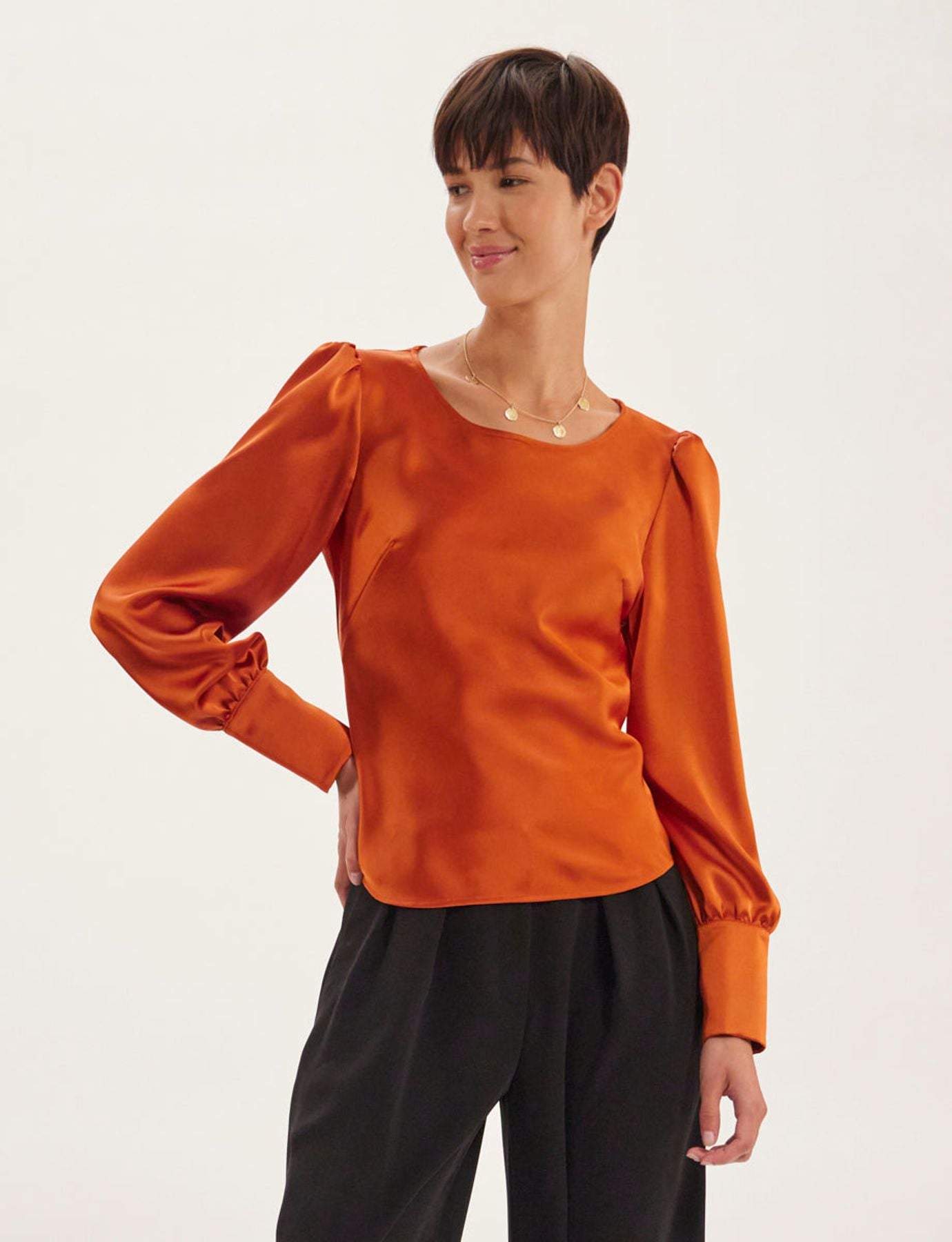 Top Theola arancione bruciato