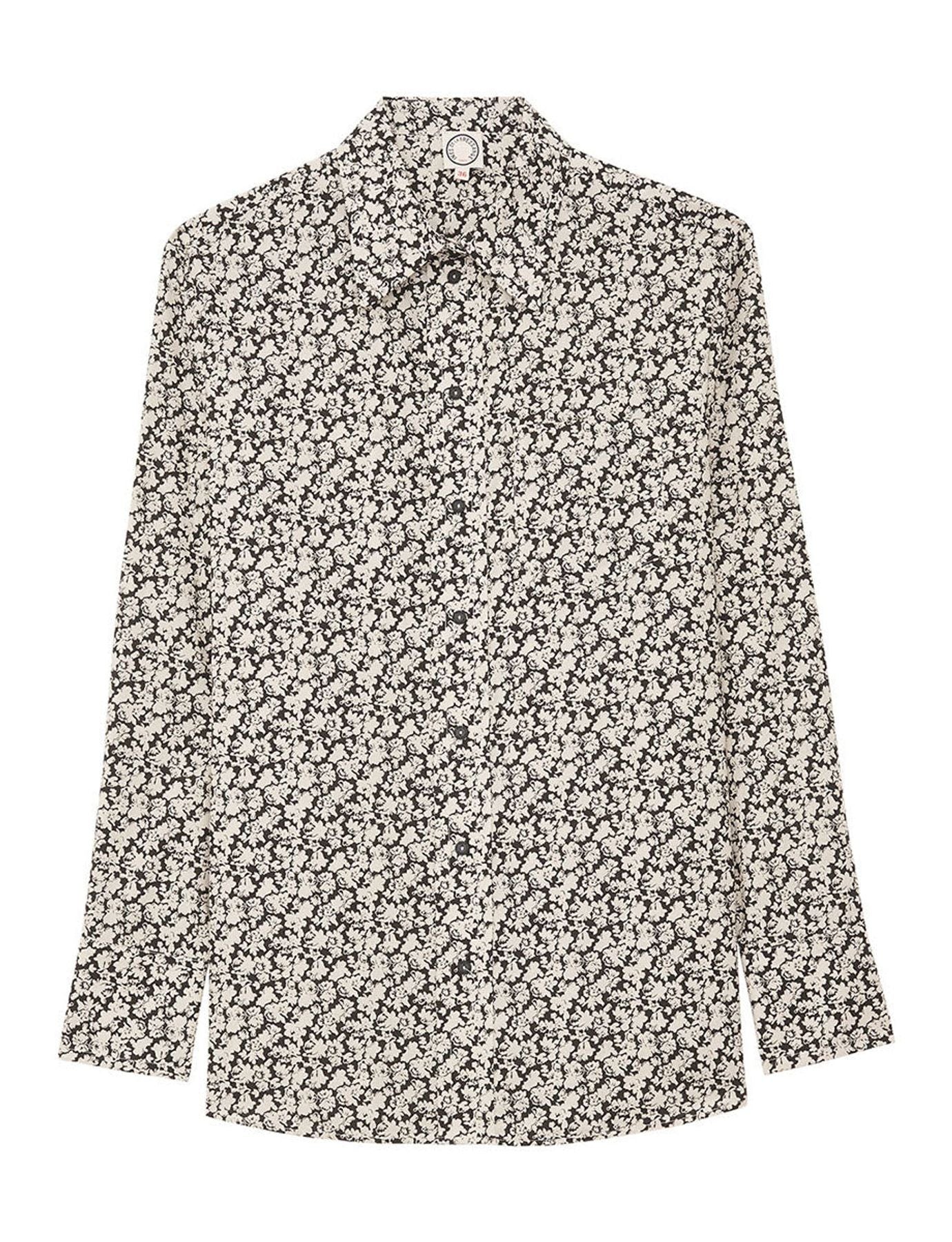 Maureen camisa estampada negra y beige