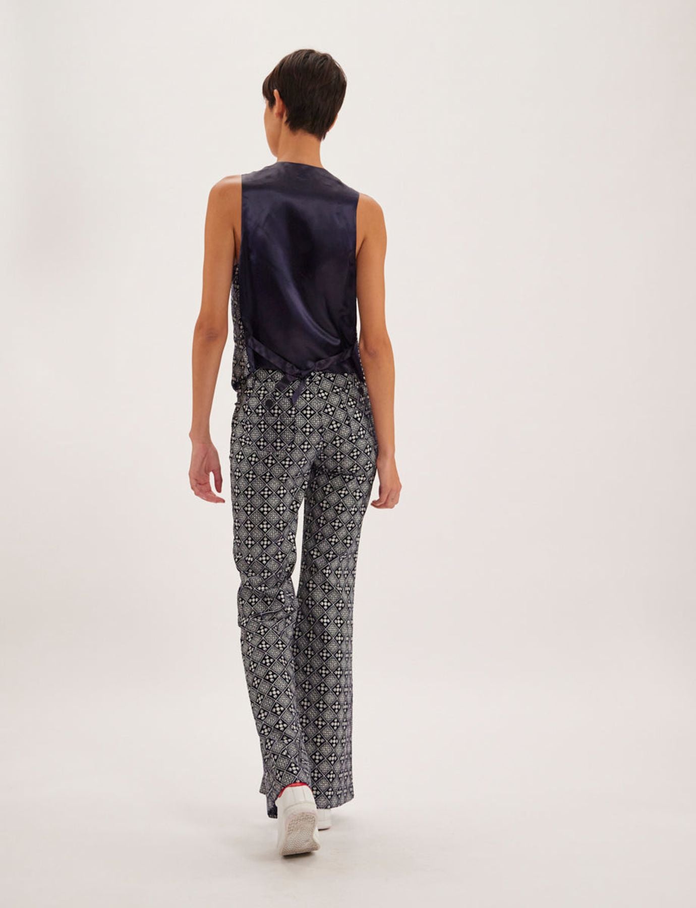Gilet Robinson blu e bianco