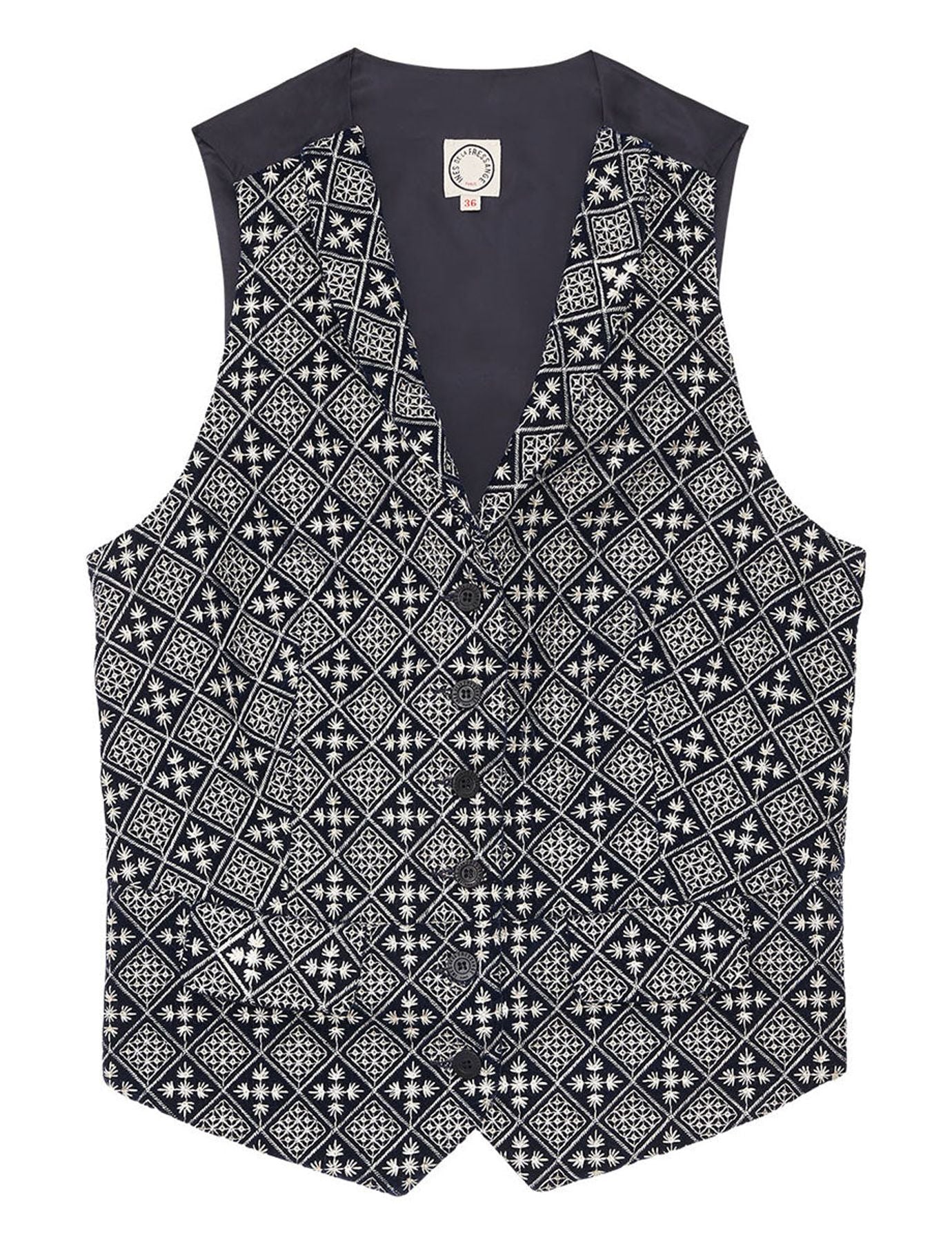Gilet Robinson blu e bianco