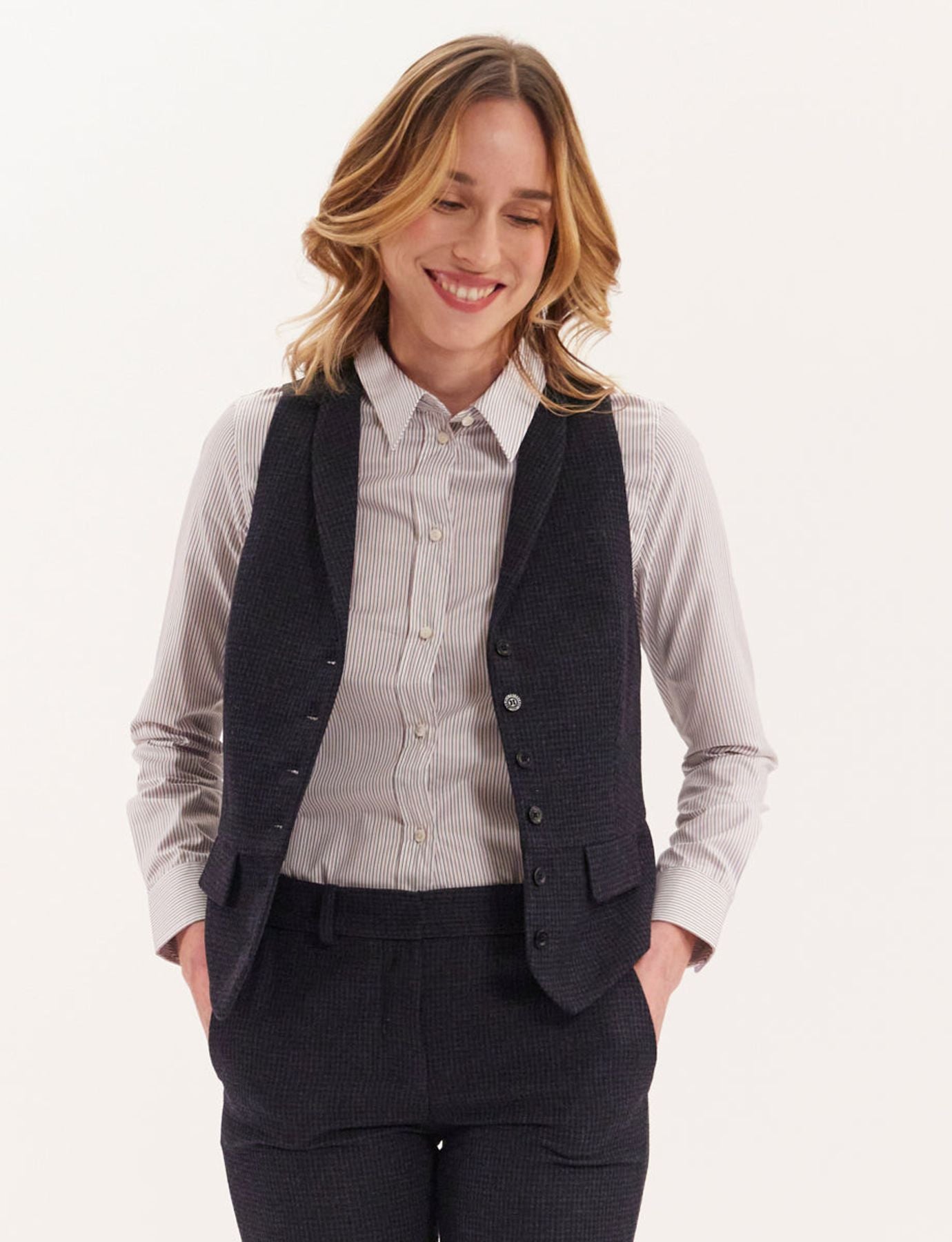 Gilet Robinson nero e blu