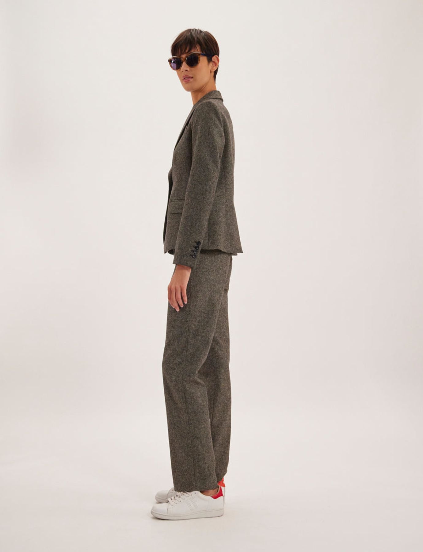 Chaqueta Nicoletta mezcla de lana grey
