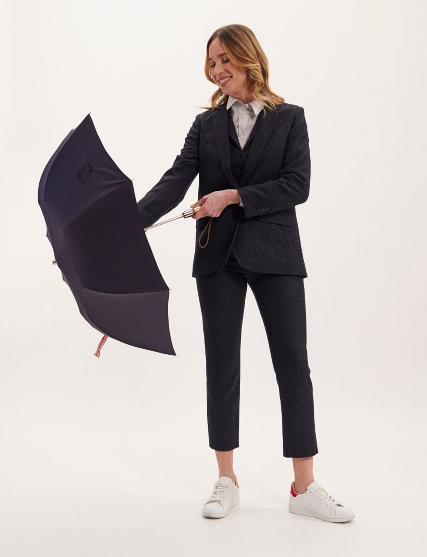 Paraguas plegable azul marino x Le Parapluie de Cherbourg