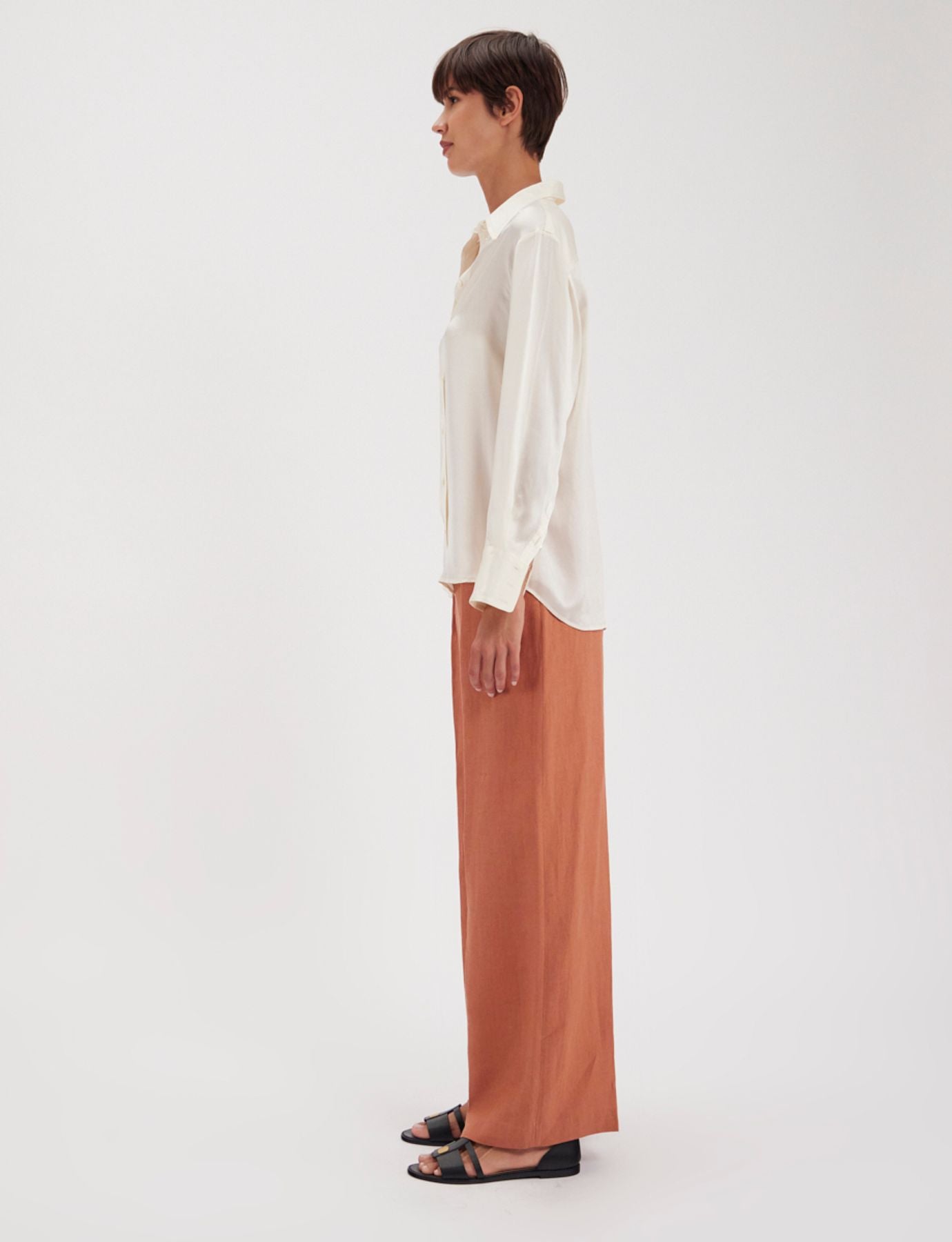 Camisa de seda Maureen ecrue