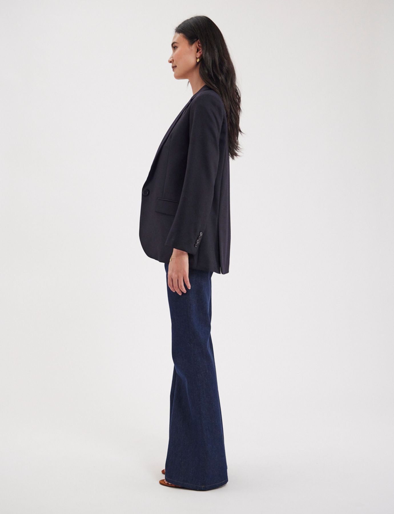 Giacca Bruna in lana blu scuro
