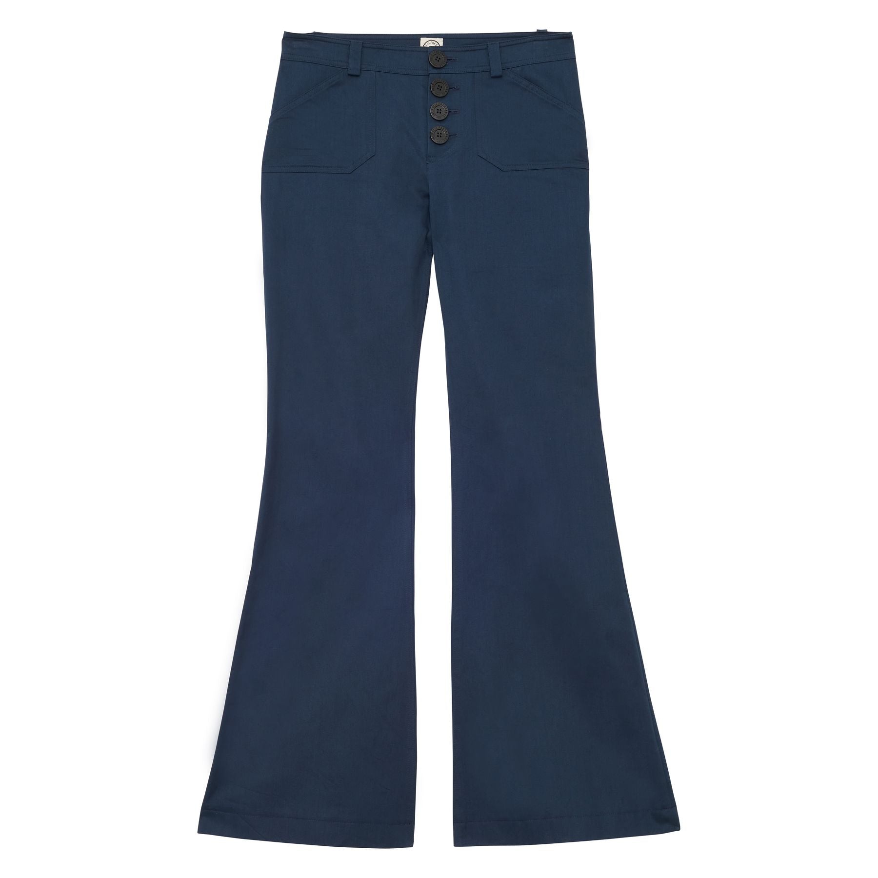Pantalone Charlotte di algodón blu marino