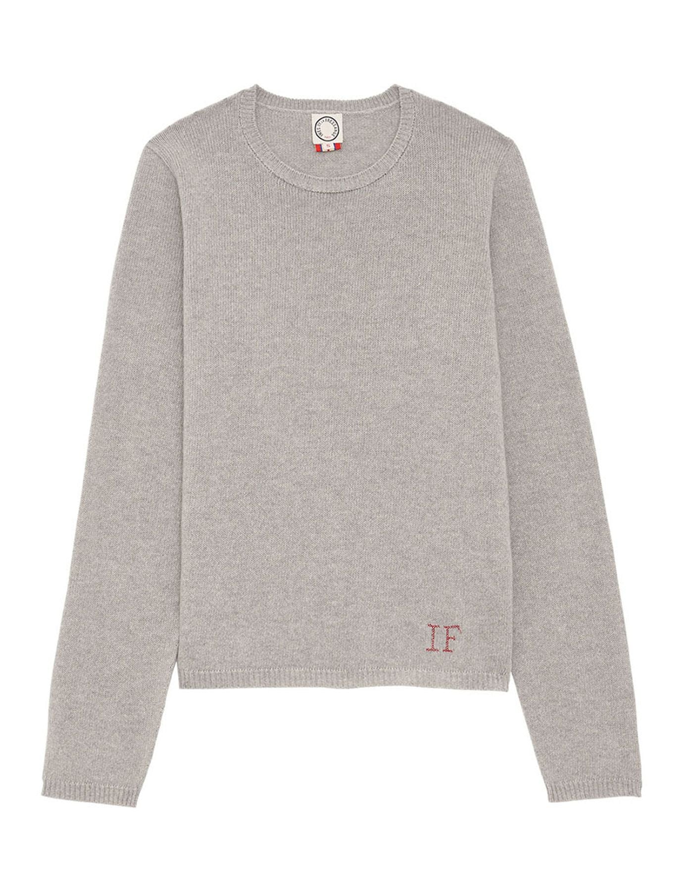 Maglia lana e cashmere grigio Angelina