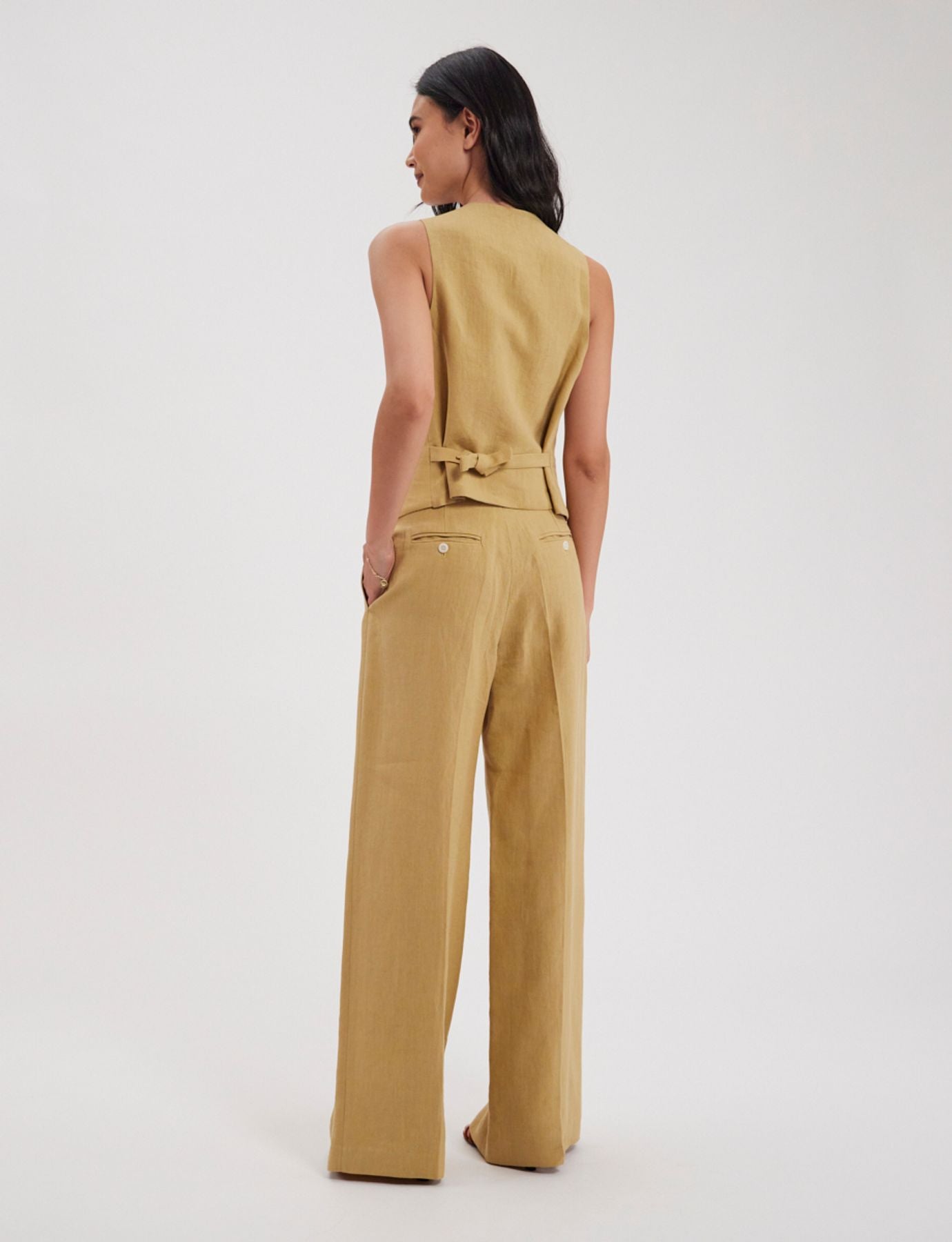 Pantaloni in lino Marlène