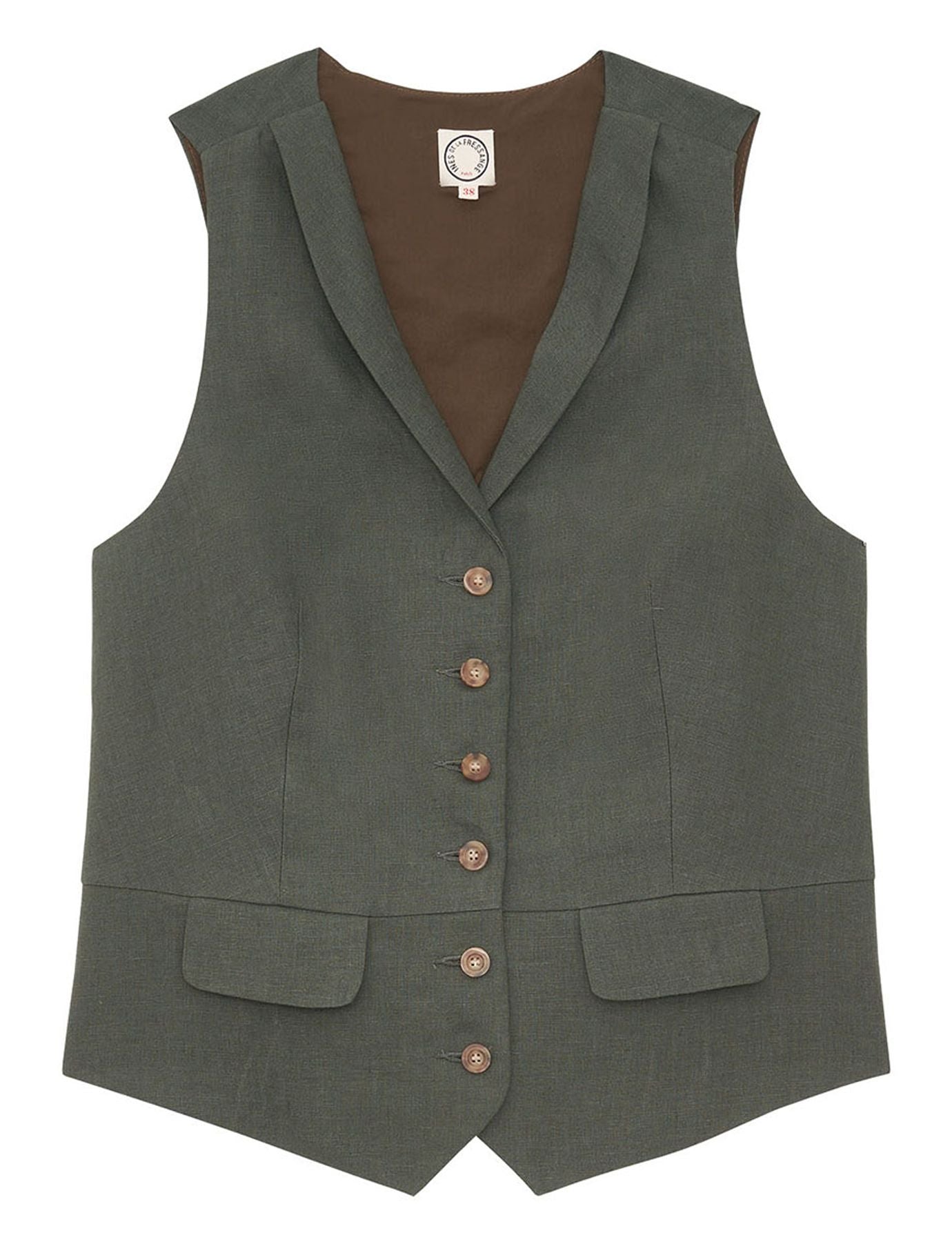 Calco Robinson di lino verde scuro