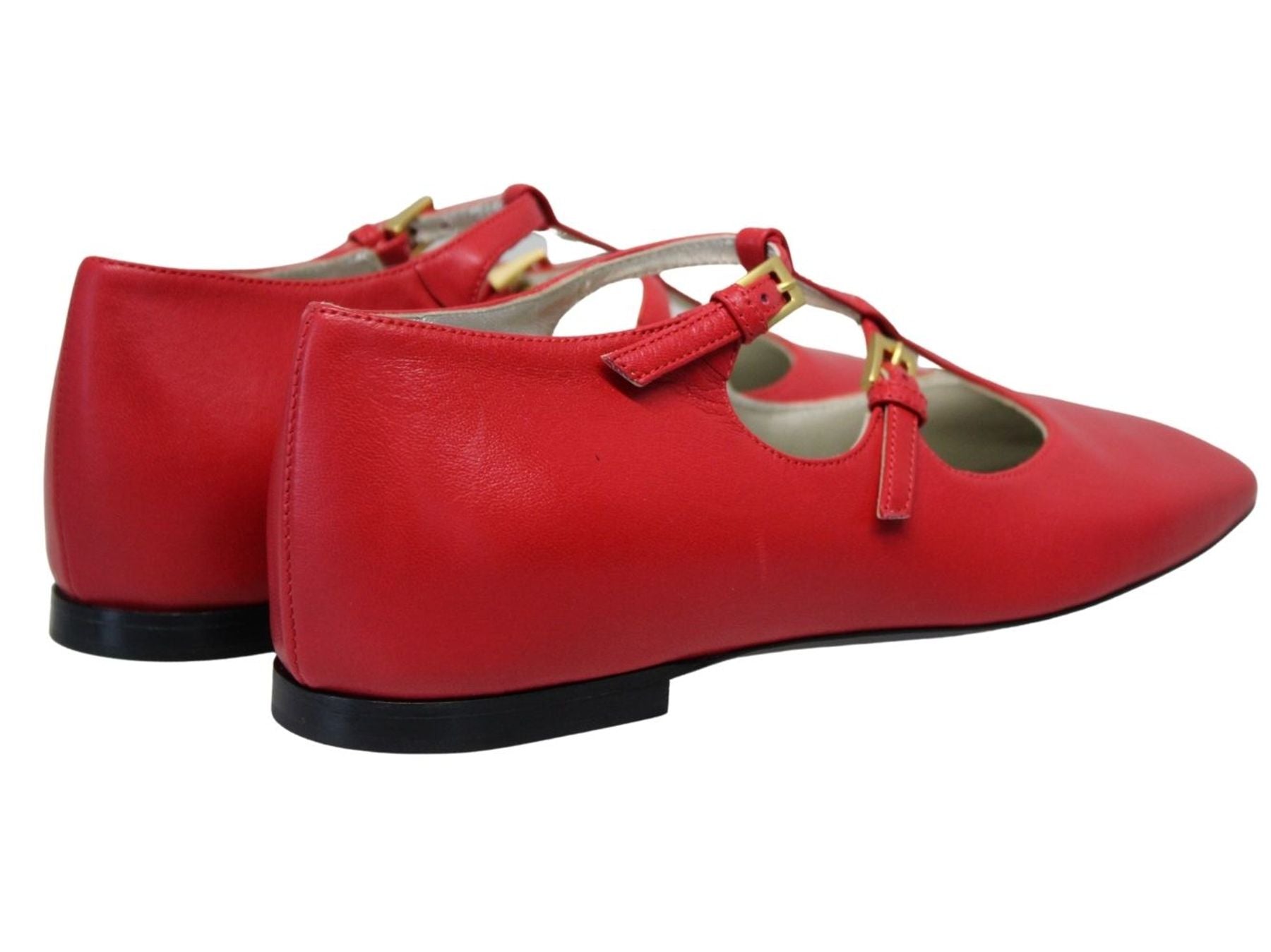 Pantofole in pelle rossa