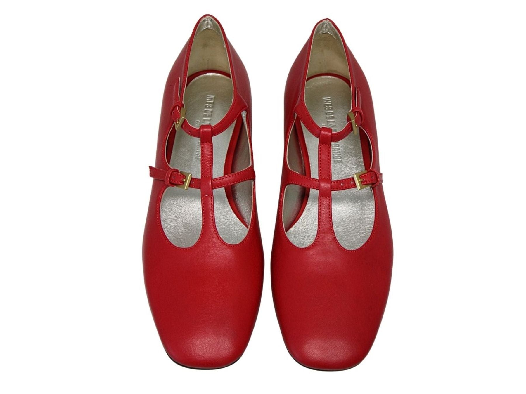 Pantofole in pelle rossa
