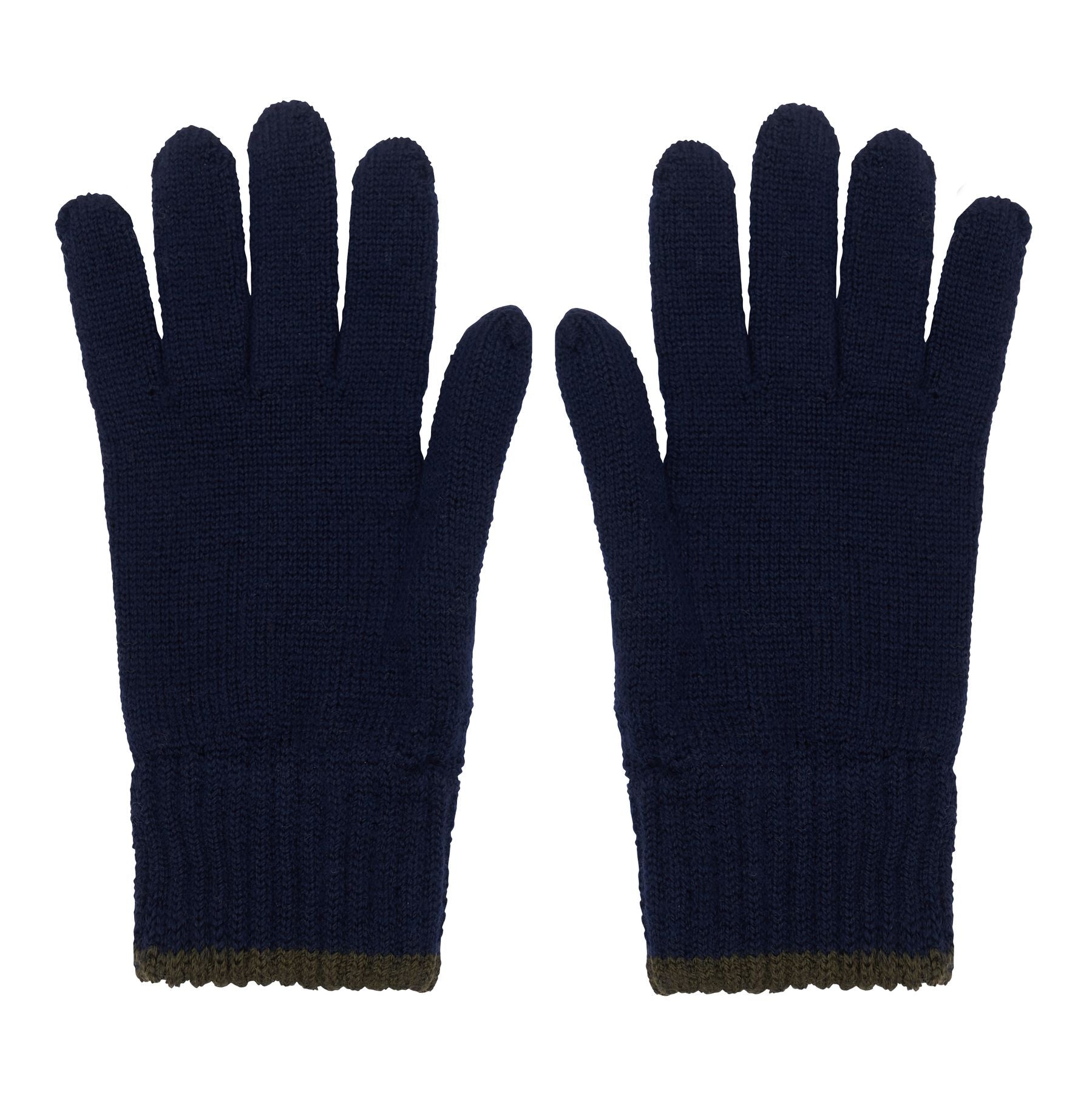 Guanti Bahia in maglia navy e rete kaki