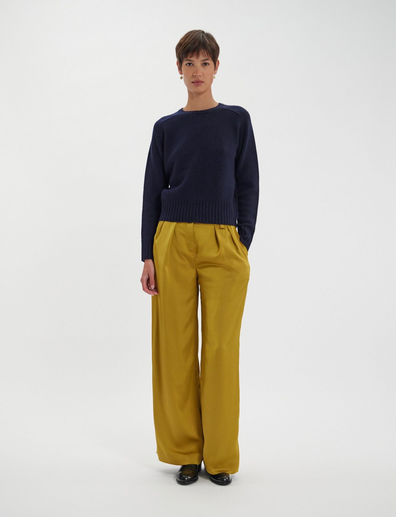 Maglia Arthur in lana e cachemire colore navy