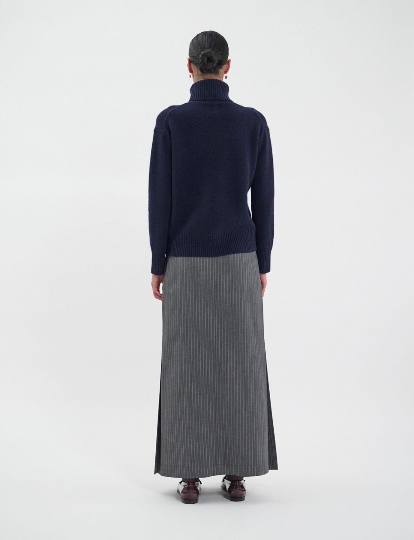 Aiden, maglione dolcevita in lana e cashmere Blu navy