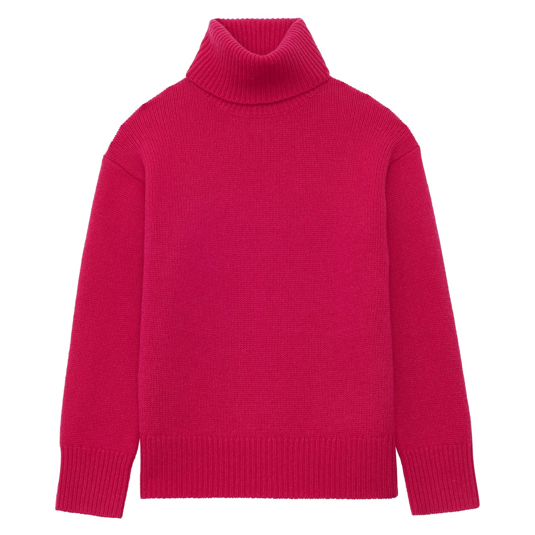 Maglia dolcevita Aiden in lana e cashmere fucsia