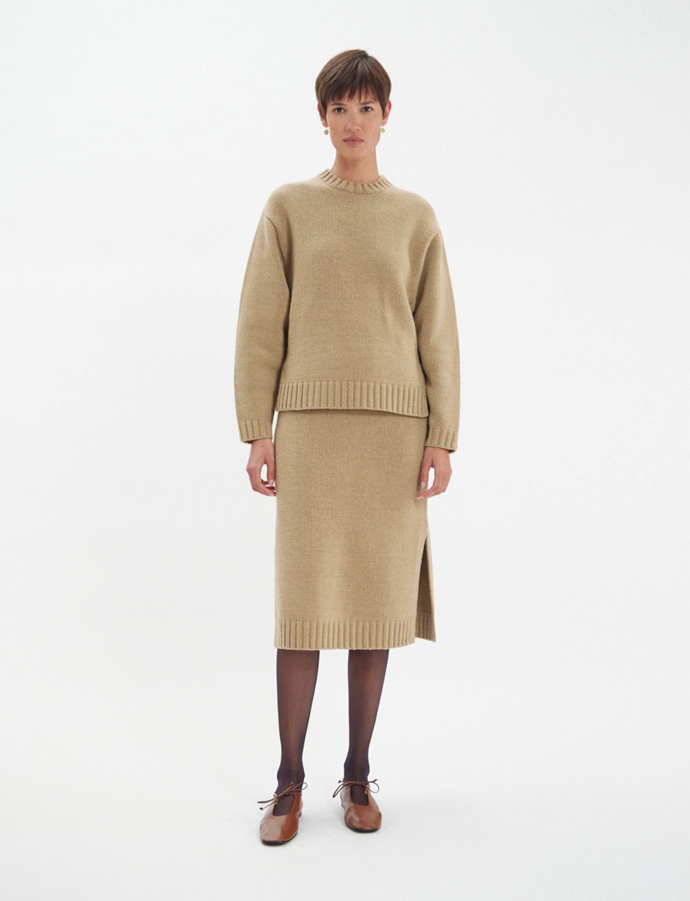 Maglione Paulin in lana color cammello